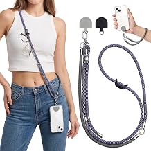 Marsno Phone Lanyard Crossbody, 3-in-1 Adjustable Phone Strap, Blue