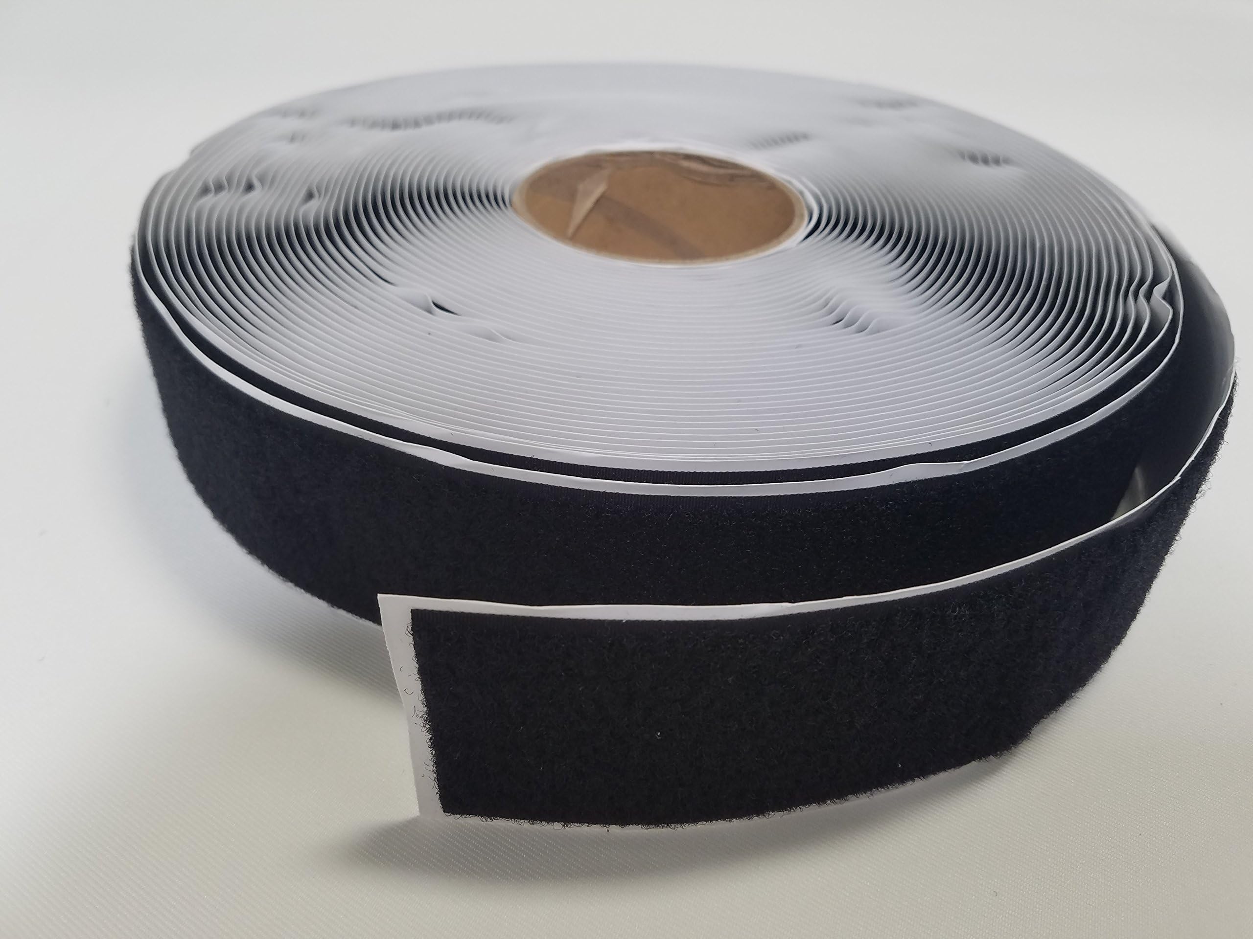 2" BLACK SELF-ADHESIVE HOOK and LOOP FASTENER - LOOP SIDE ONLY - 1 YARD