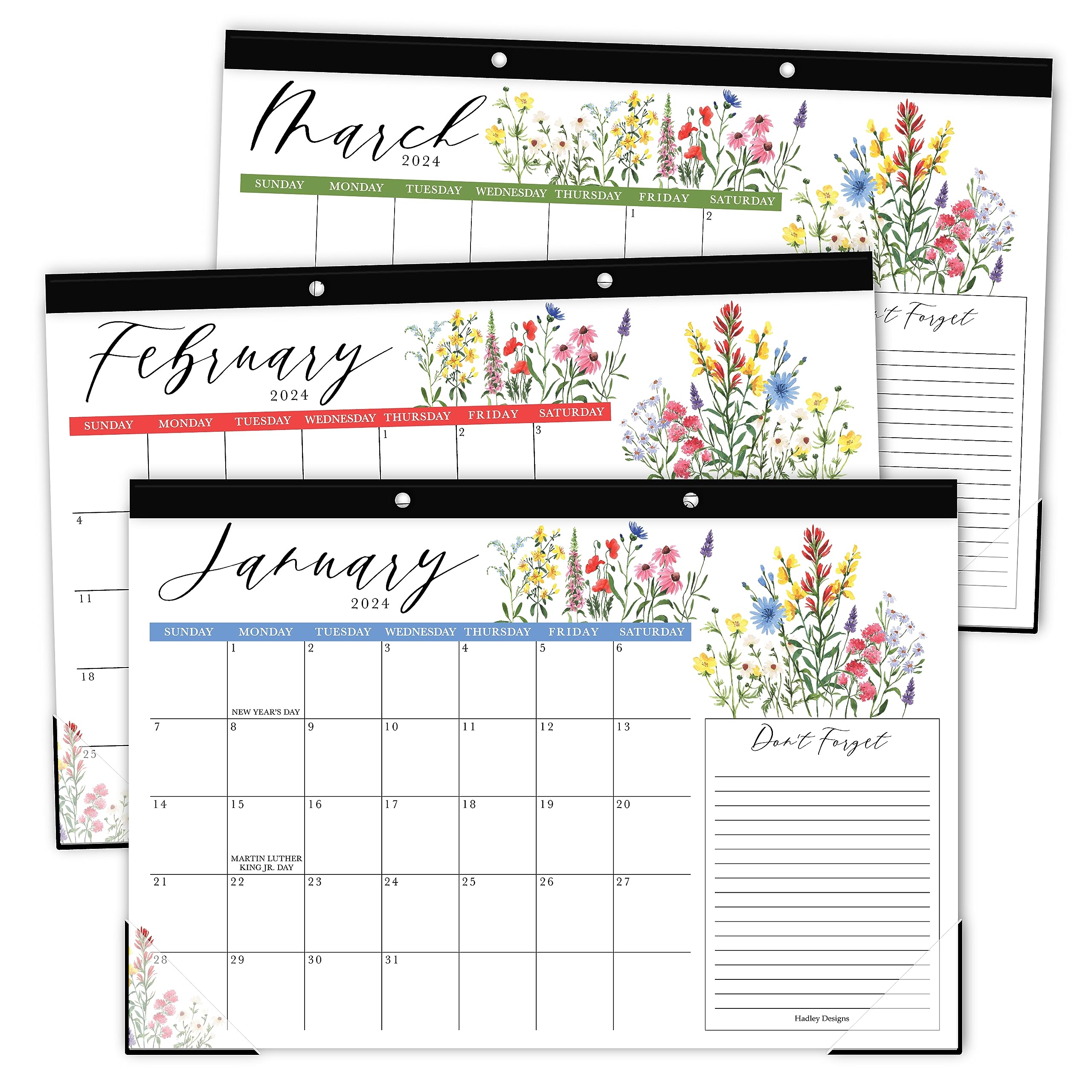 Floral Teacher Desk Calendar 2024-2025 - Academic Desk Calendar 2024-2025, 2024 Large Desk Calendar School Year 2024-2025, Calender 2024 Desk Calendar July 2024-2025, Desktop Calendar 2024-2025