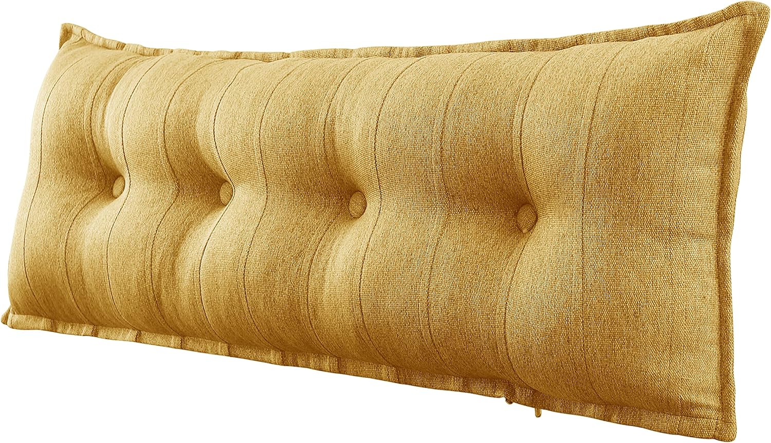 long yellow pillow
