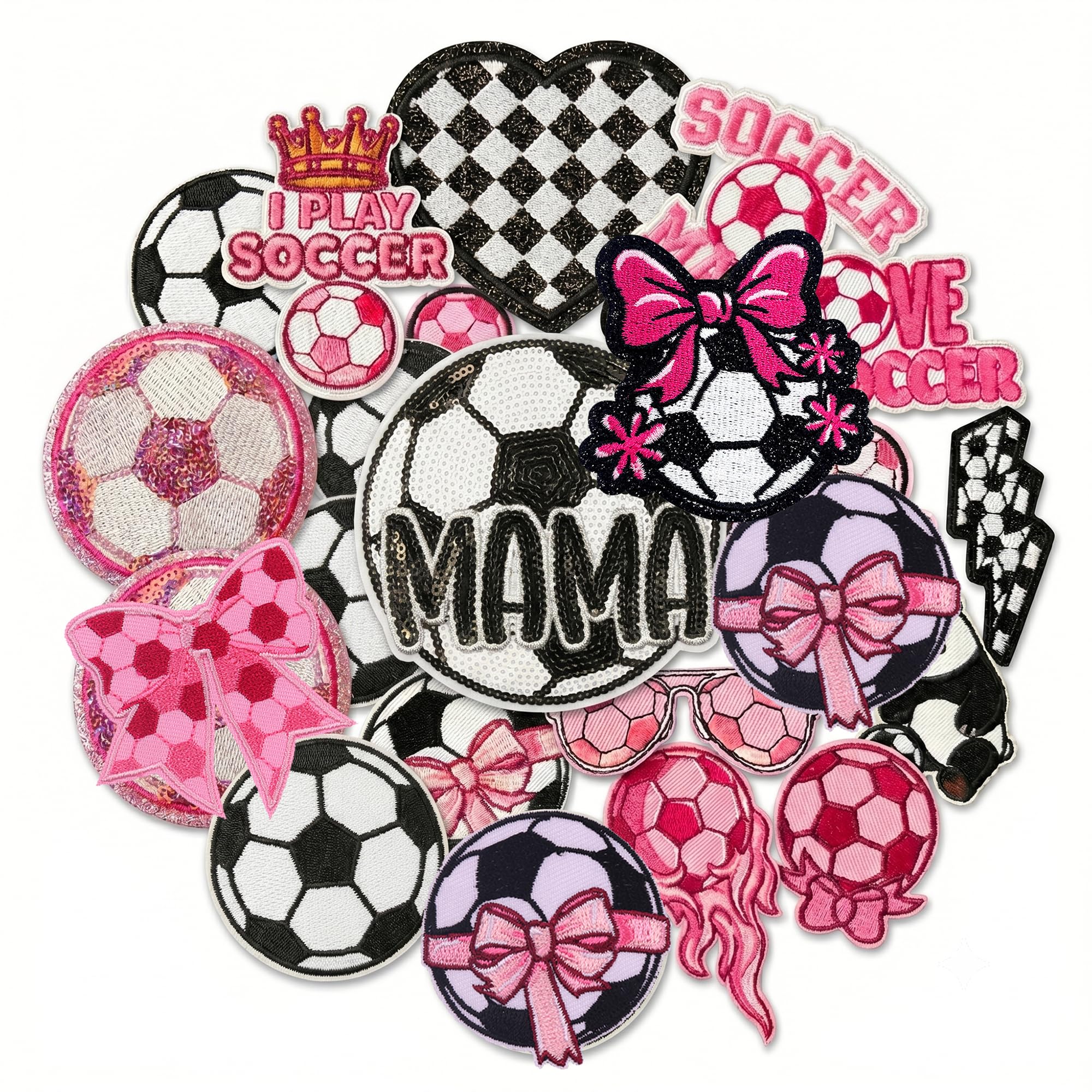 Photo 1 of Jongdari 14PCS Soccer Iron On Appliqué Patches