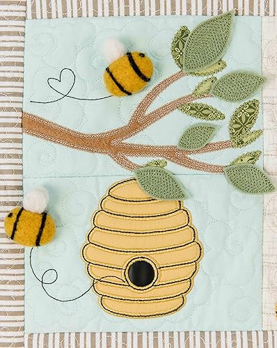 Miniatura 5 de Kimberbell Kit de adornos Spring Showers (40 piezas) incluye adornos de fieltro de lana, botones, apliques de purpurina, corcho, vinilo, fieltro