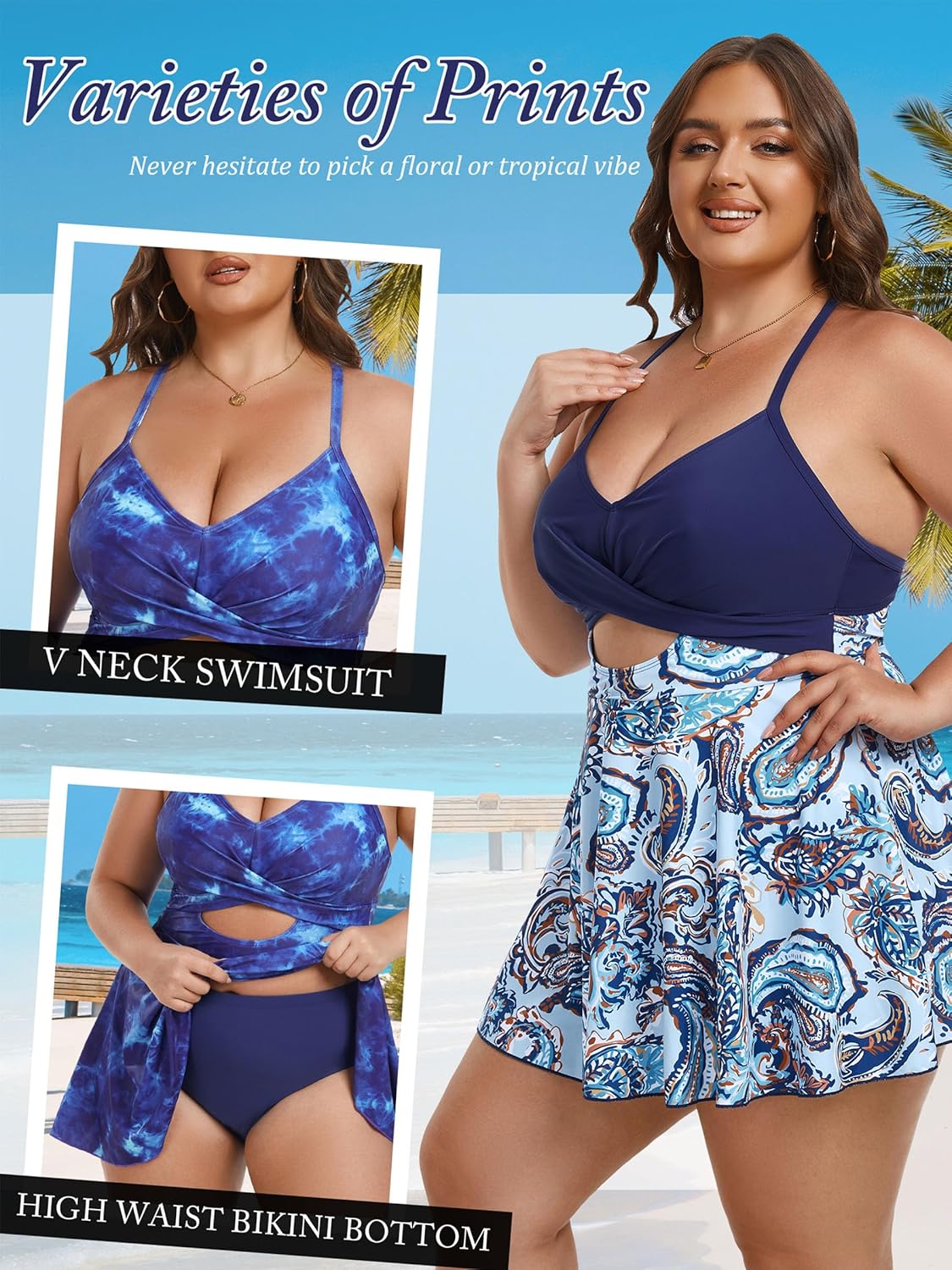 flowy bikini top plus size