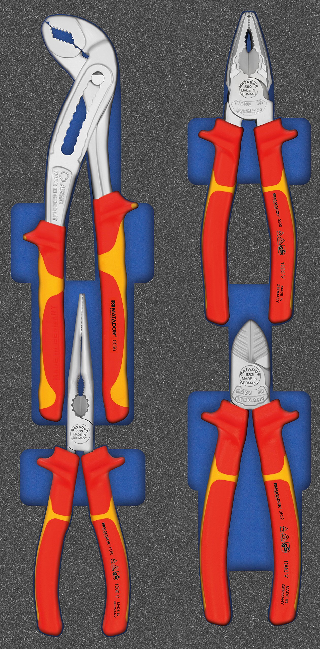MATADOR 8164 1502 - Juego de tenazas y alicates (390x193mm)