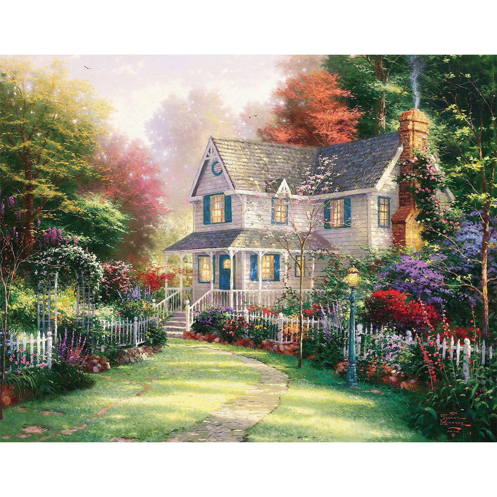 Chengqism Jigsaw Puzzles 100 Pieces for Adults Landscape Puzzle 100 Pieces Landscape 100 Piece Jigsaw Puzzle with Extra Large Piece for Adult Educational Games-Home Puzzles for Adult Teens Seniors — image 1
