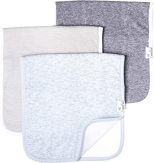 Copper Pearl Baby Burp Cloth Large 21''x10'' Size Premium Absorbent Triple Layer 3-Pack Gift Set “Lennon