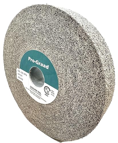 Miniatura 91 de EXL 09549 - Rueda de desbarbado, 6 x 1 pulgada x 1 pulgada fina, carburo de silicio, rueda de desbarbado, acabado y pulido de metal, convoluto, 09549