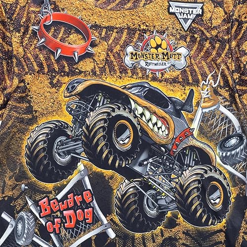 Miniatura 5 de Camiseta Familiar a Coordinar de Monster Jam para Pequeños y Adultos Grave Digger El Toro Loco Megalodon