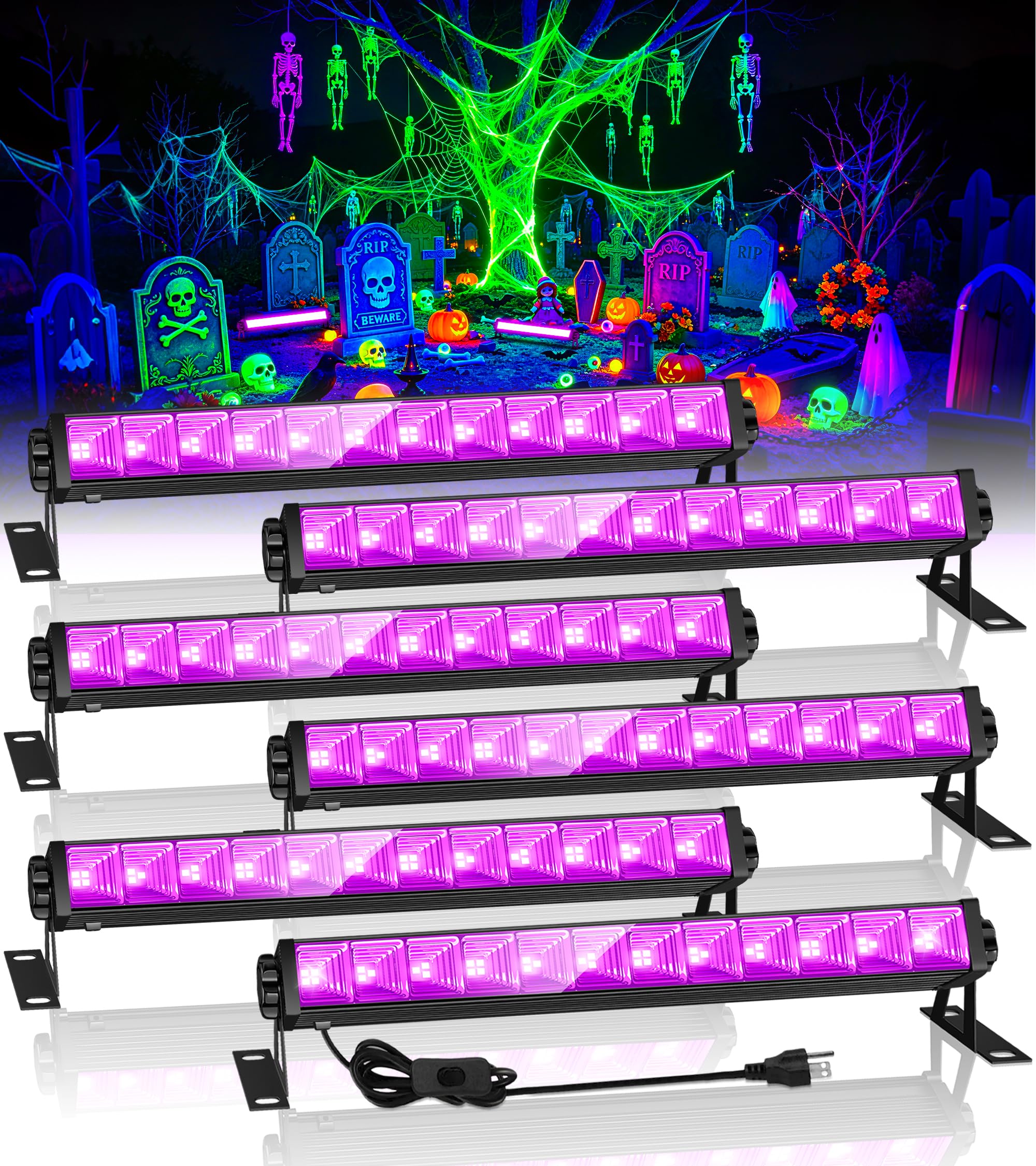 TigQiang 42W Black Light 6-Pack