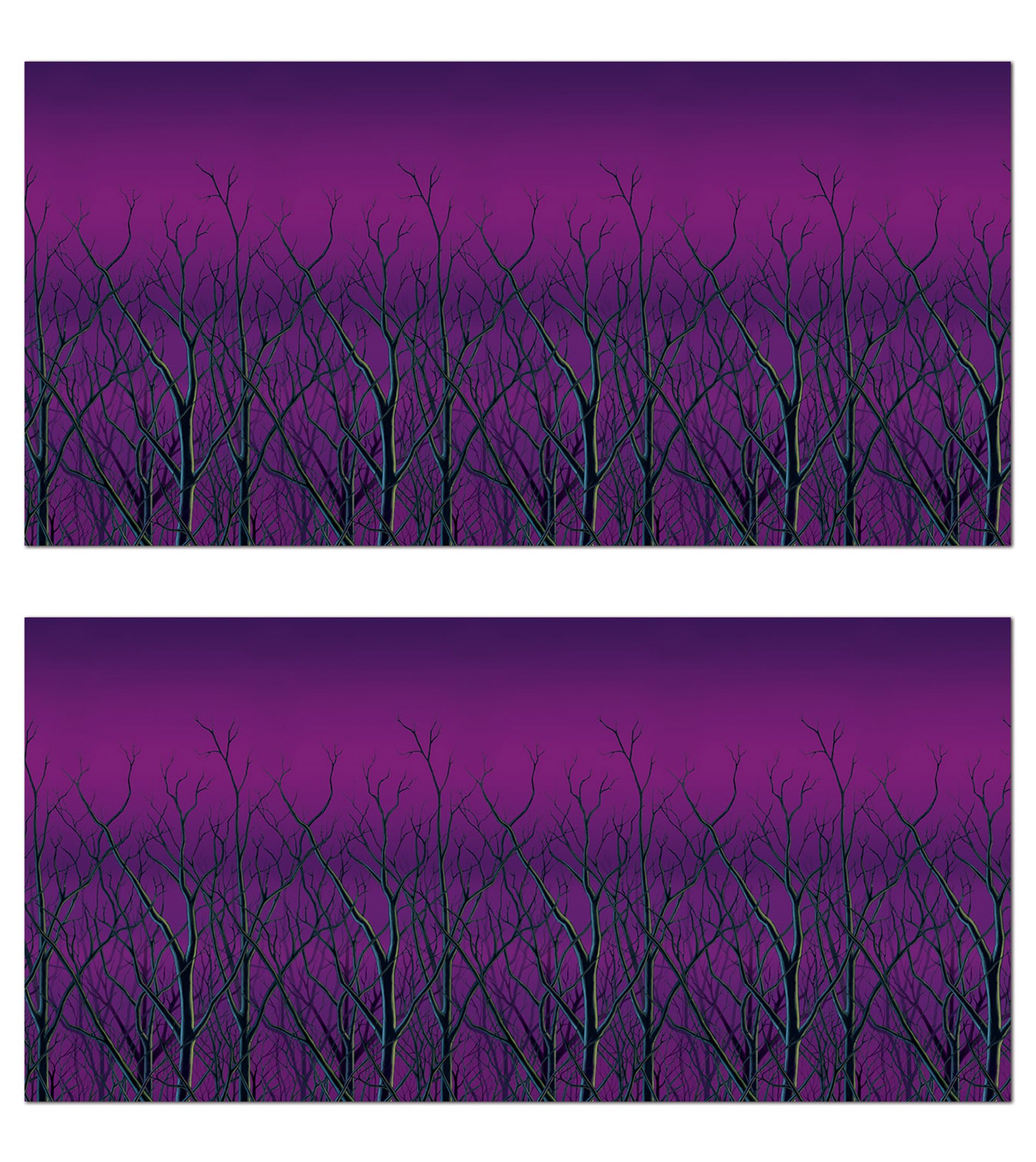 Beistle S00987AZ2 Treetop Backdrops, Plastic, Multicolor
