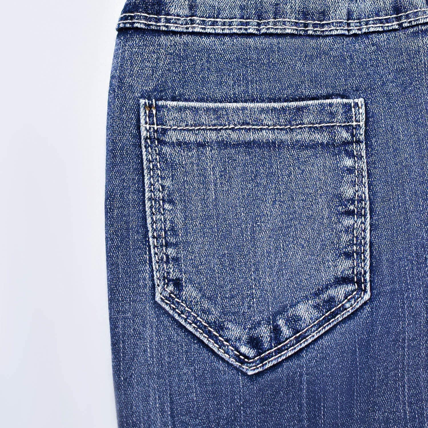 Peacolate 2-11T Toddler Little Girls Distressed Embroidered Jeans Denim Pants - Image 6