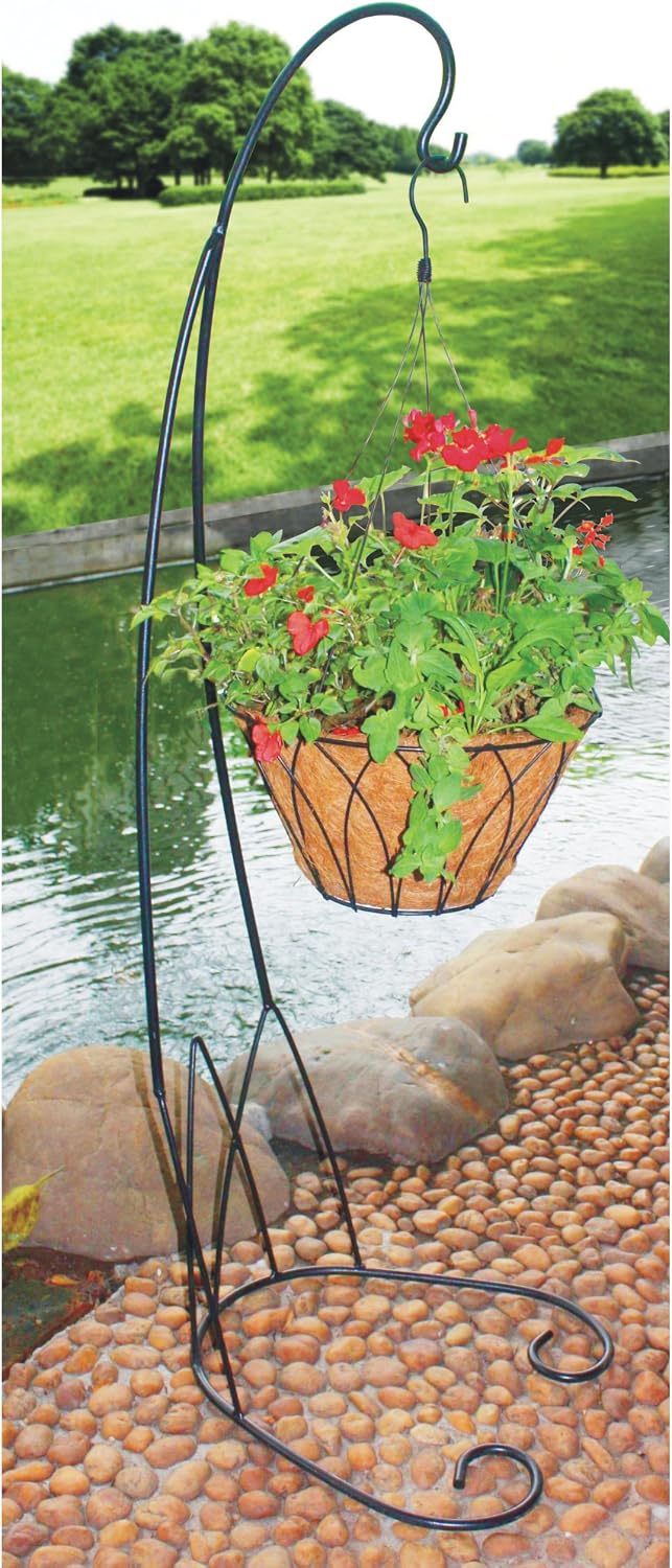 28062404 Lotus Plant Hanger, Leather Black