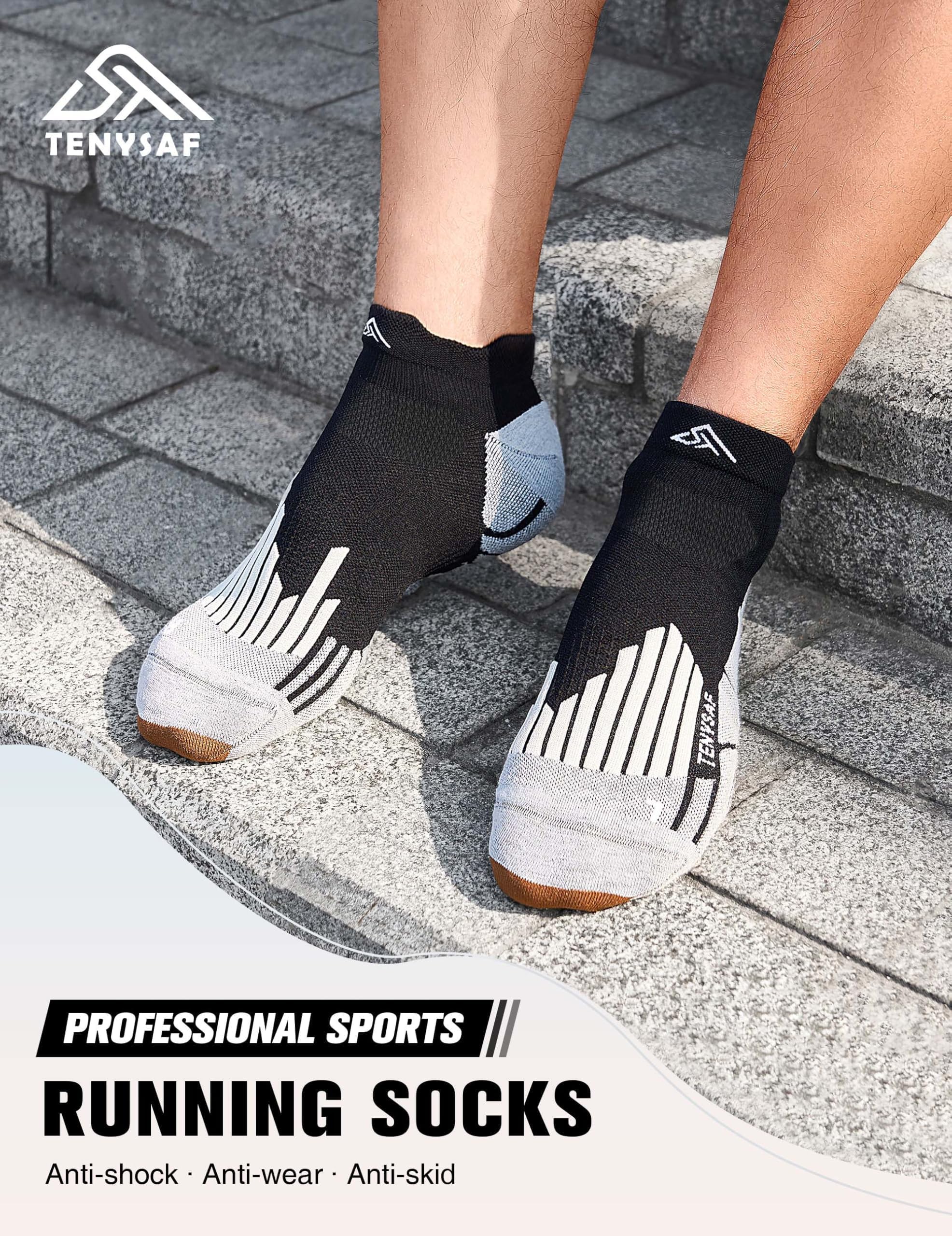 Kompressions Laufsocken für Herren Damen: Sport Kurze Socken Anti Blase Sportsocken for Läufer Wandern Fahrrad Trekking 3 Paar