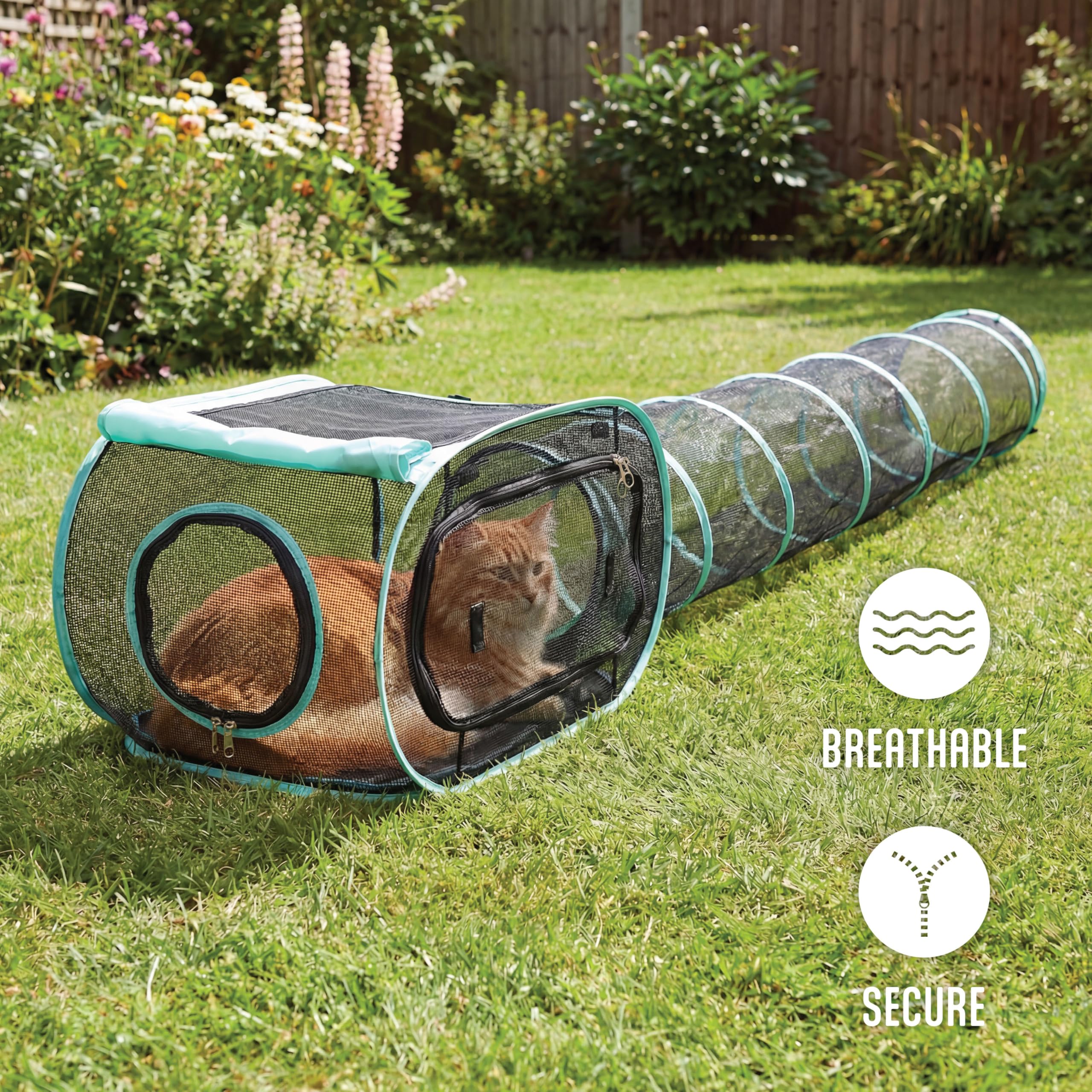 Kitty City Outdoor-Spiel-Kombination mit Tunnel