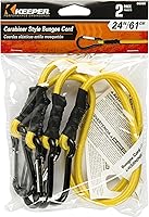Vista 4 de Keeper - Cuerda elástica de mosquetón de 24 pulgadas, paquete de 2 - Resistente a los rayos UV y a la intemperie