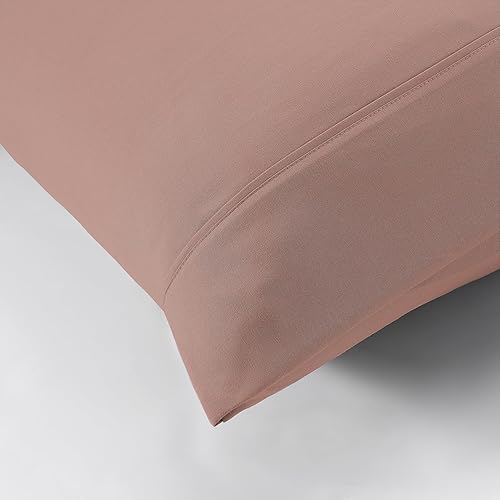Miniatura 7 de Modern Threads - Sábanas de microfibra suave, incluye sábana encimera, sábana bajera con bolsillos profundos y fundas de almohada, color rosa,