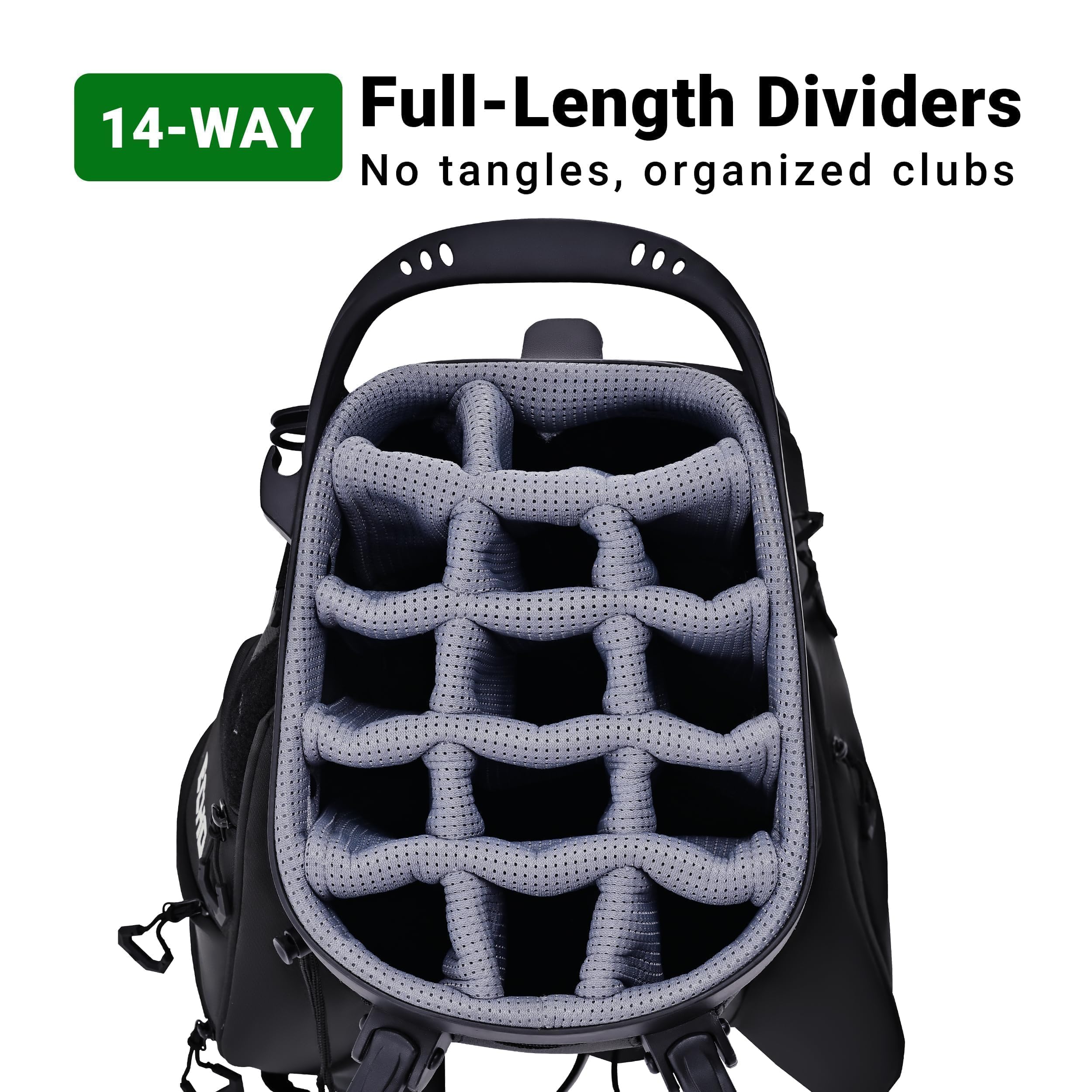 Amazon.com: ASK ECHO Golf ST-14 Hybrid Stand Bag, 14-Way Divider