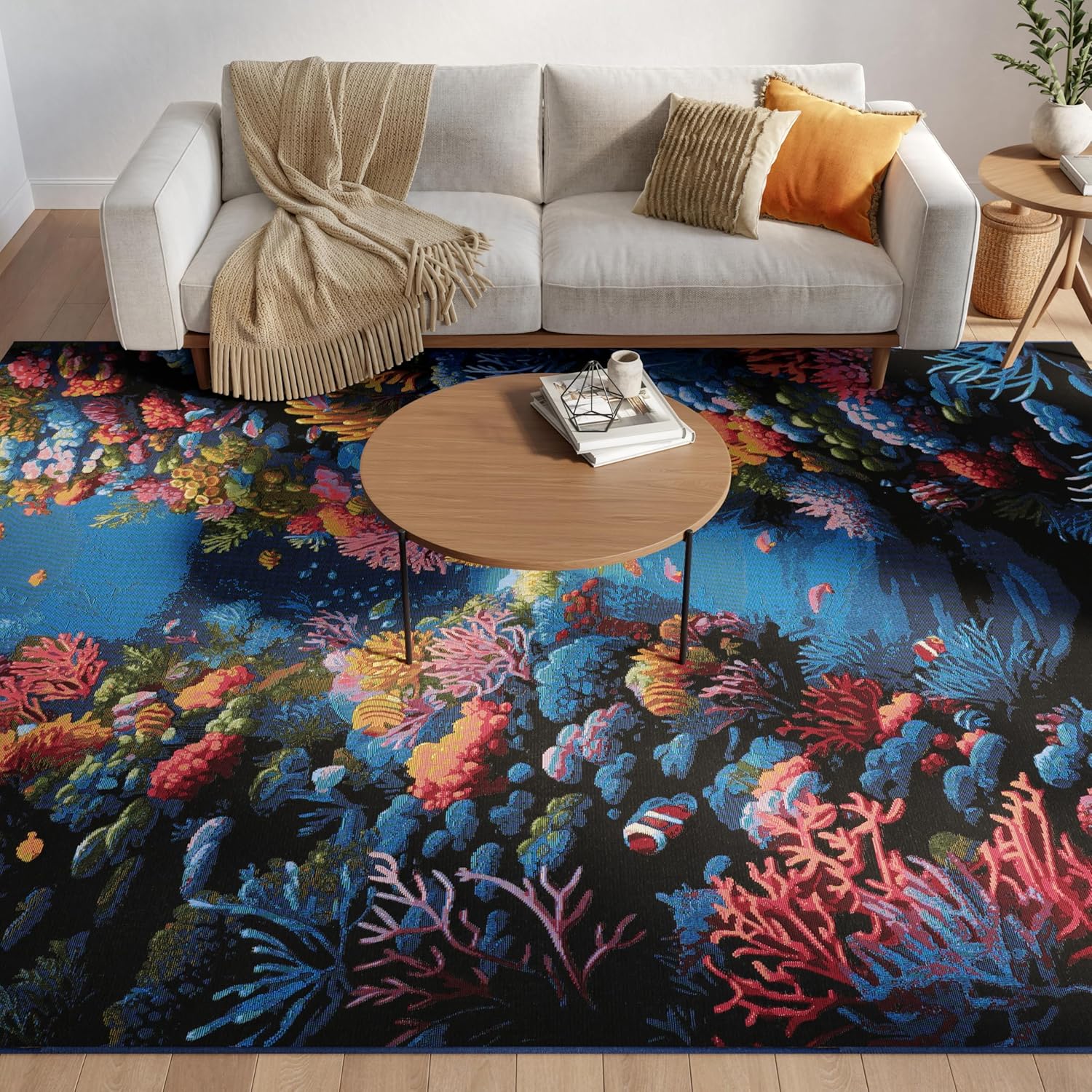 Nourison Home Color Splash Multicolor 9' x 12' Area Rug - Easy Clean, Non Shedding, Bed Room, Living Room, Dining Room, Kitchen (9' x 12')