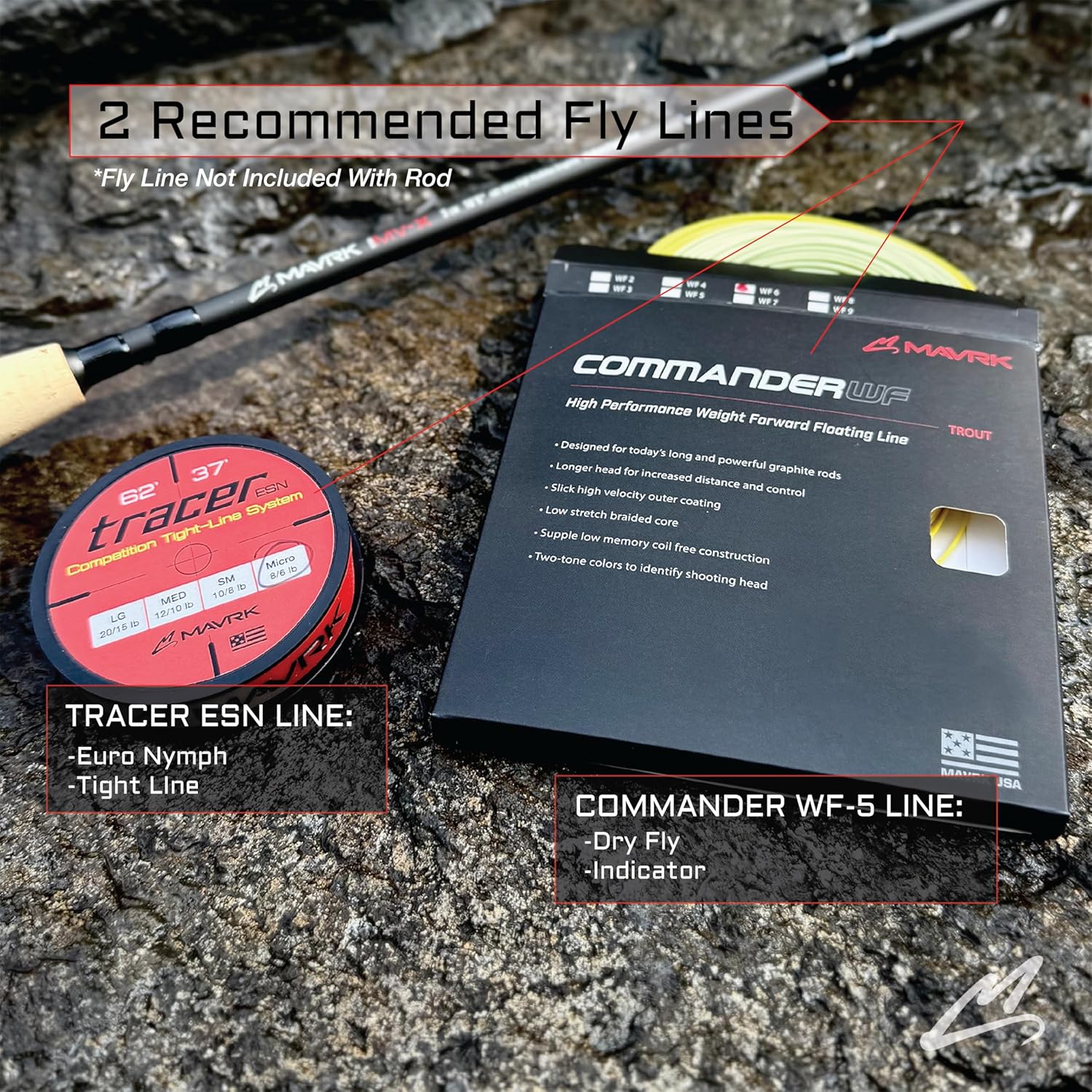 Mavrk USA Fly Fishing Rod | Euro Nymph & Dry Fly Rods | 2 in 1 Convertible Design | Lightweight, Extra Sensitive, Precision Action, Freshwater Trout