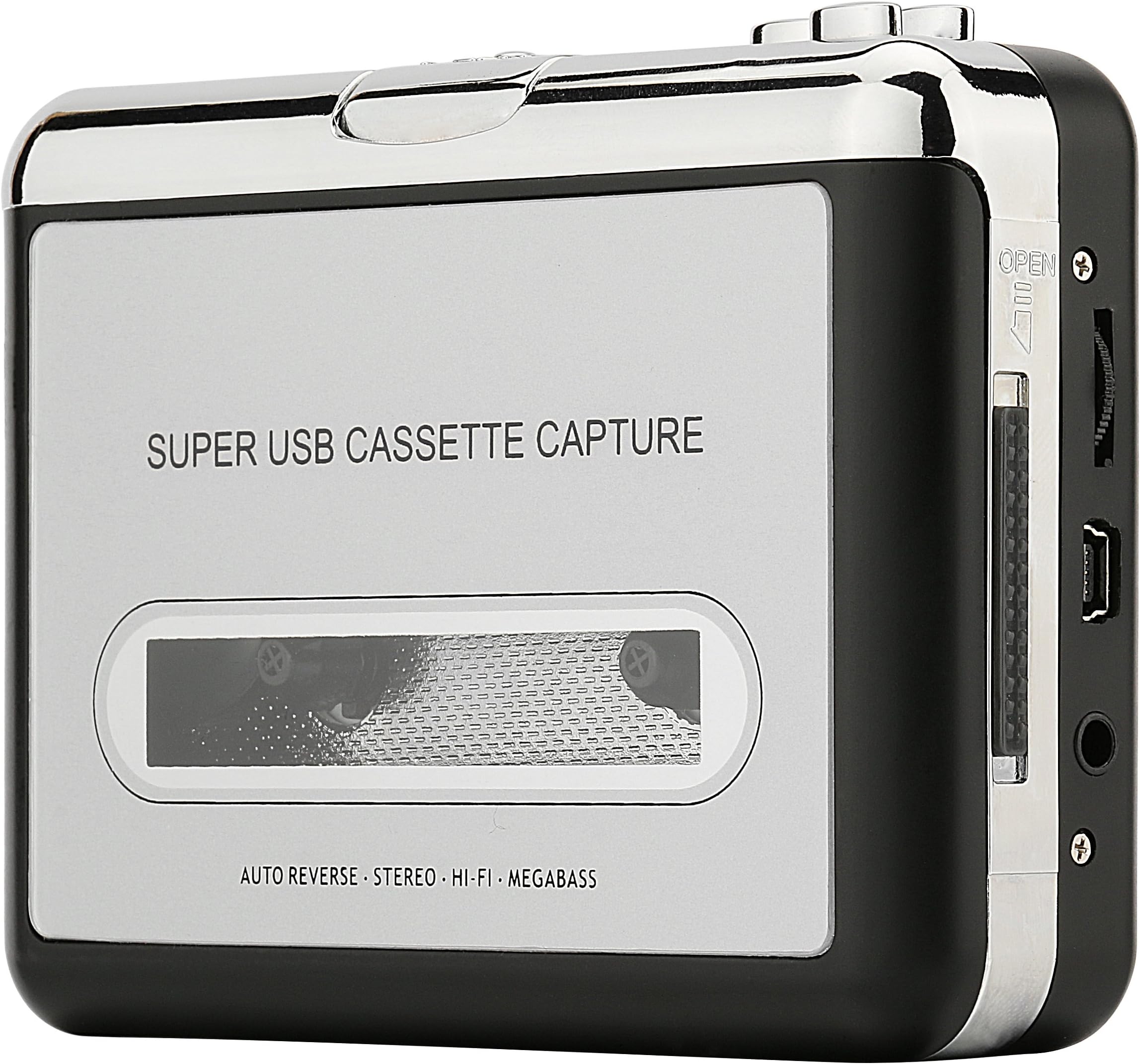 Reshow Cassette Player – Portable Tape Player Captures MP3 Audio Music via USB – Compatible with Laptops and Personal Computers – Convert Walkman Tape Cassettes to iPod Format