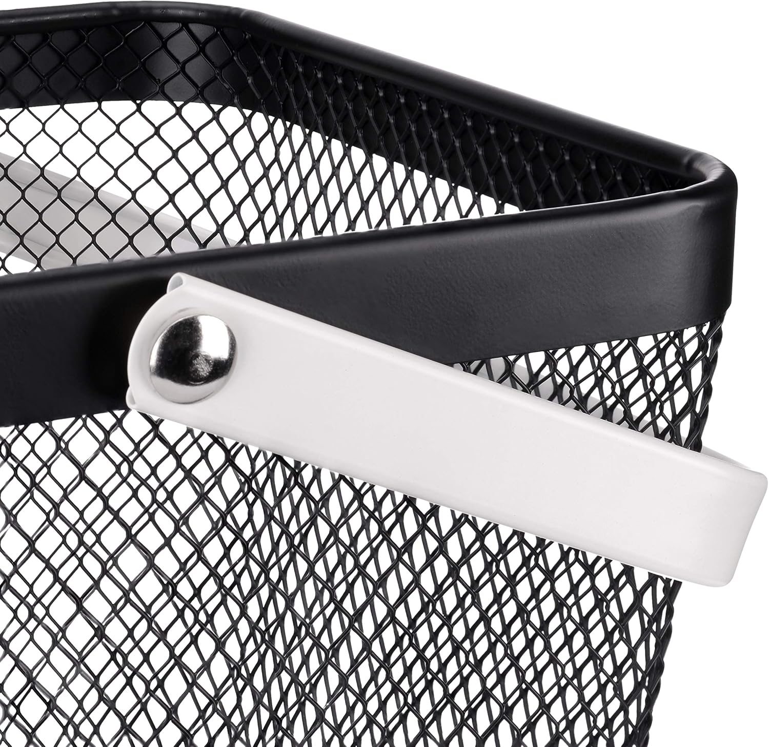 IBERG Metal Wire Basket with Handles Multi-Functional Hanging Basket - Solutions for Kitchen, Garden and More (Black)