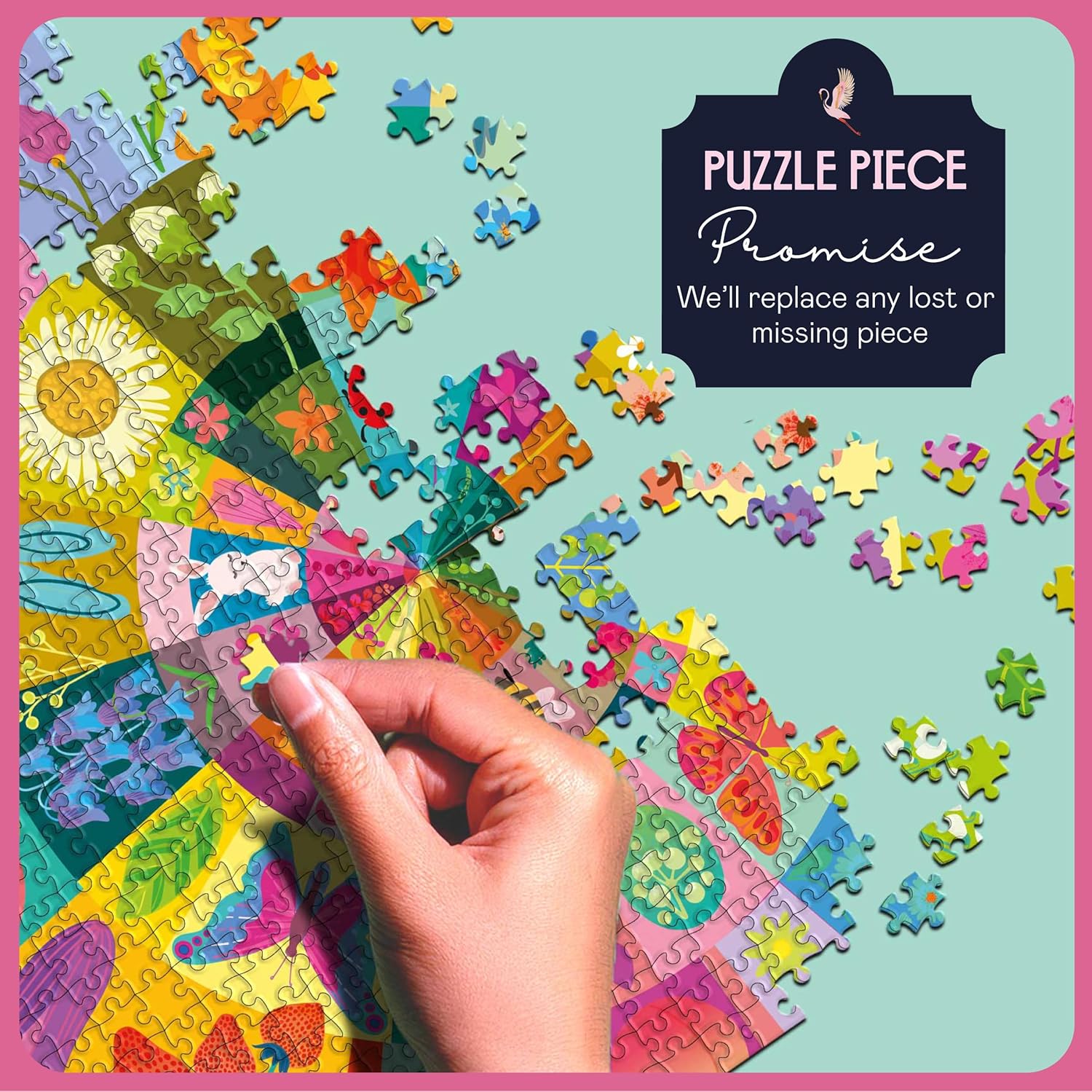 Elena Essex Puzzles 1000 Pieces - Spring Wheel, Jigsaw Puzzles 1000 Pieces, Spring Puzzle, Color Spring Summer Flower, Size 28 x 20 inches