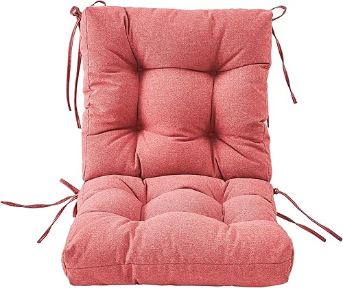 Miniatura 4 de ARTPLAN Cojines de mimbre para silla para todo tipo de clima, almohada copetuda con respaldo para muebles de exterior