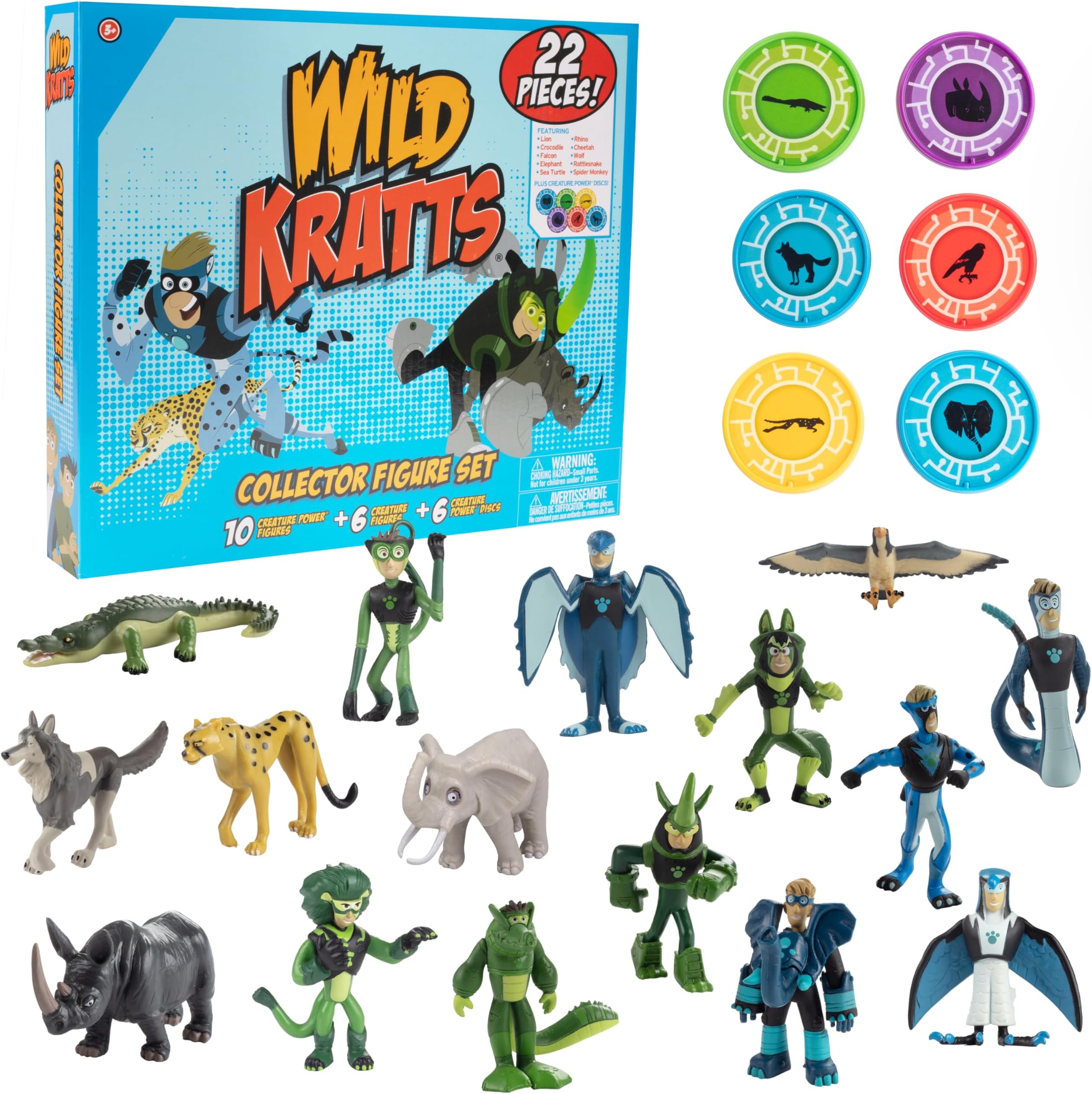 Wild Kratts Toys 22 Piece Collector Action Figure Set - Figures and Discs