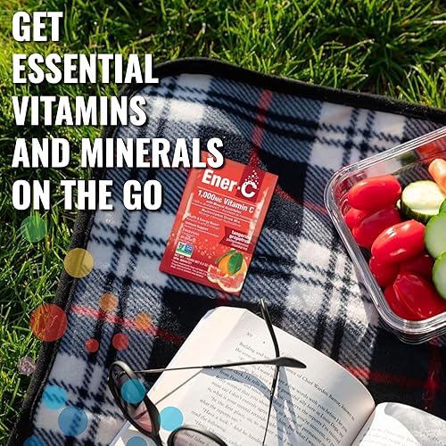 Miniatura 6 de Ener-C Mezcla de bebida multivitamínica de pomelo mandarina, 1000 mg de vitamina C, sin OMG, vegano, polvo de jugo de fruta real, apoyo inmunitario