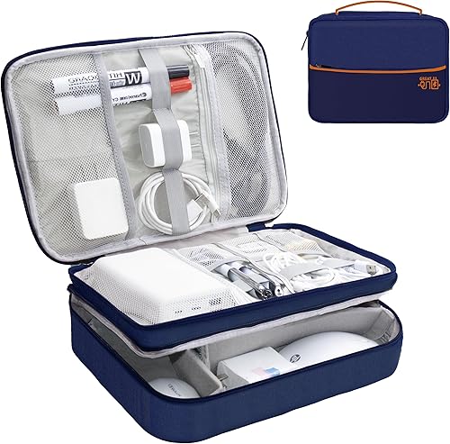 Miniatura 27 de Organizador Electrónico, Funda Organizadora de Cables de Viaje, Bolsas Organizadoras de Cables Portátiles, Estuche de Almacenamiento de Accesorios