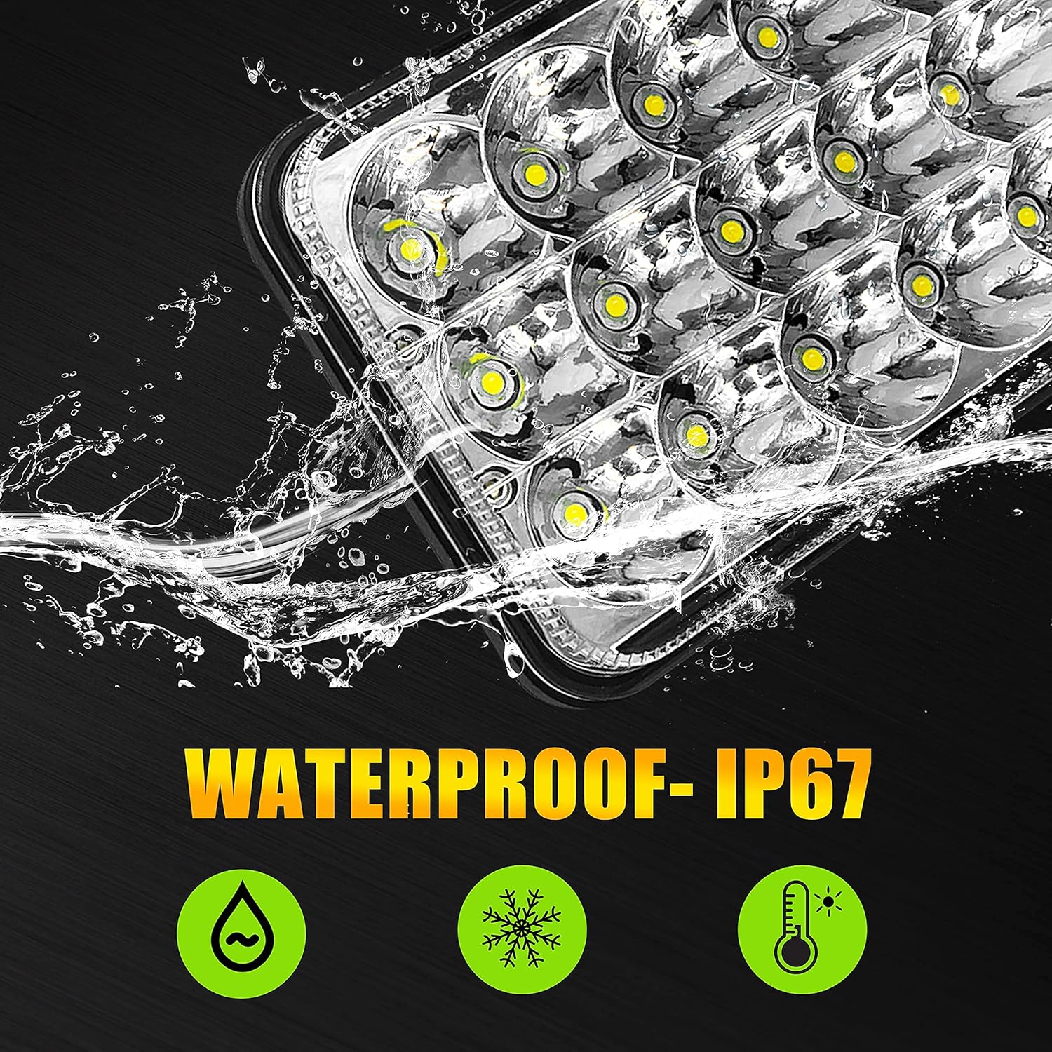 4x6 Inch LED Lights 4PCS High Low Sealed Beam Rectangular LED Lights H4651 H4652 H4656 H6545 with K 900 Oldsmobile Cutlass Truck