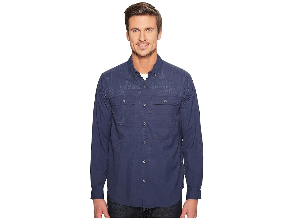 

ExOfficio Ventana Long Sleeve Shirt (Navy) Men's Long Sleeve Button Up