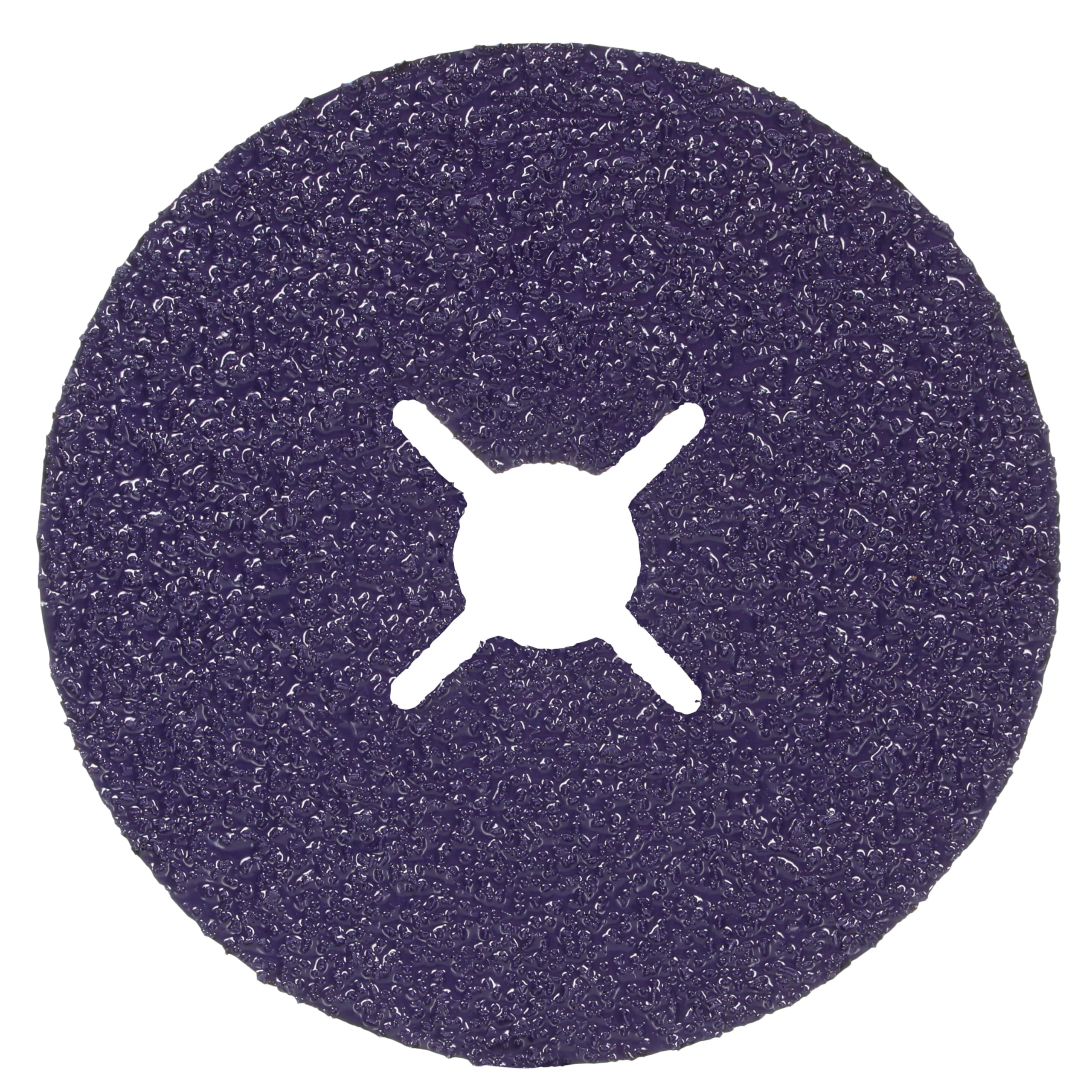 3M Cubitron 3 1182C Disco de fibra, 36+, 125 mm x 22 mm, Ranurado, Morado, 25 por paquete