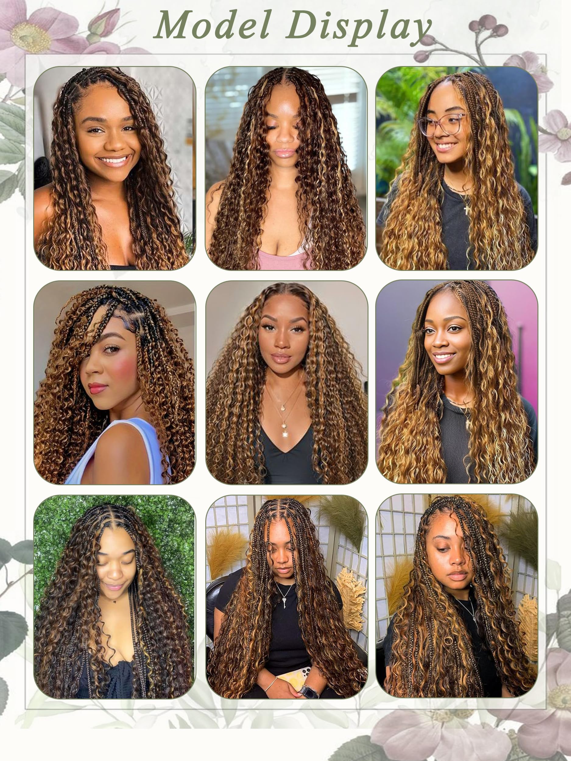 Human Braiding Hair for Boho Braids, Deep Wave Bulk Human Hair