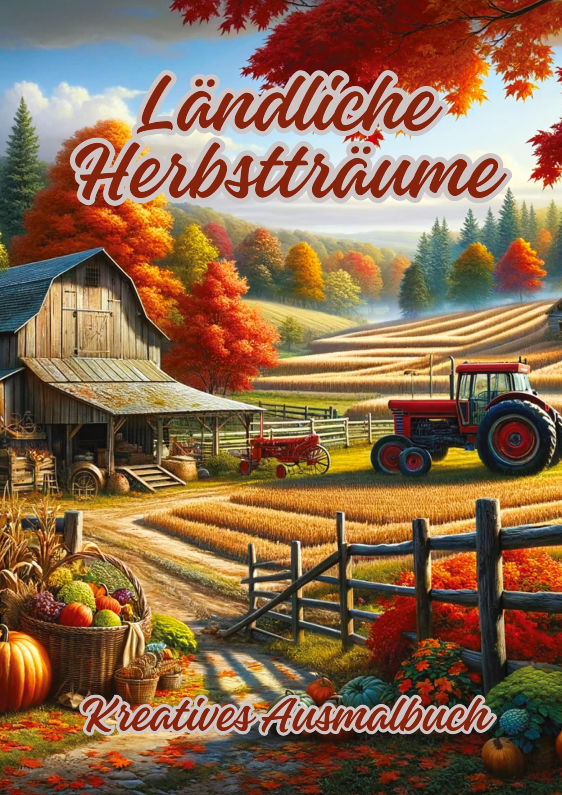Ländliche Herbstträume: Kreatives Ausmalbuch