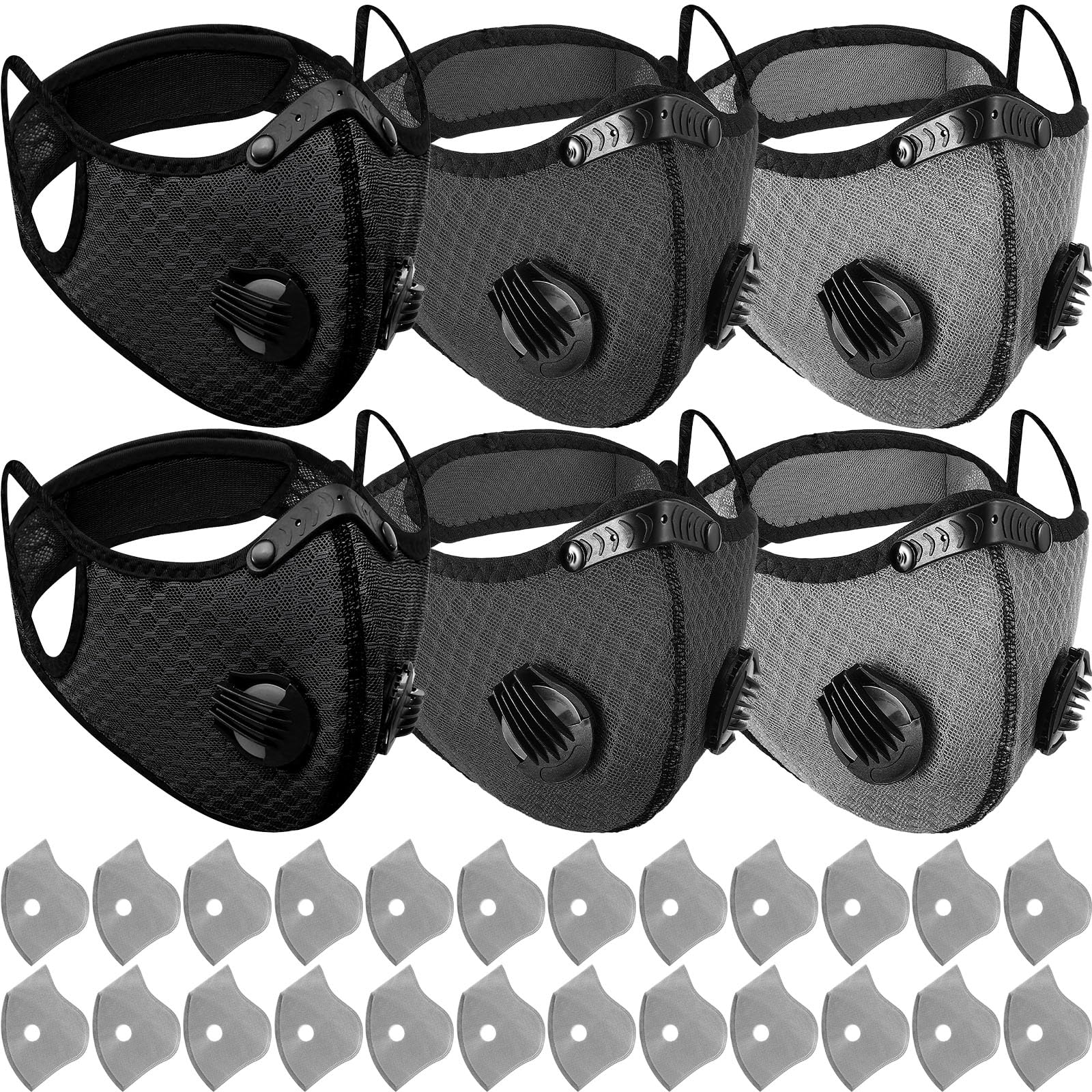 Threlaco 6 Pcs Dust Mask Reusable Respirator Mask