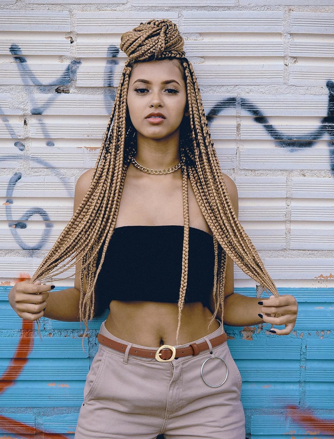 Thin Belt for Women Jeans Faux Leather Ladies Skinny Waist Belts for Dresses Pants with Trendy Gold/Silver Buckle - Image 2