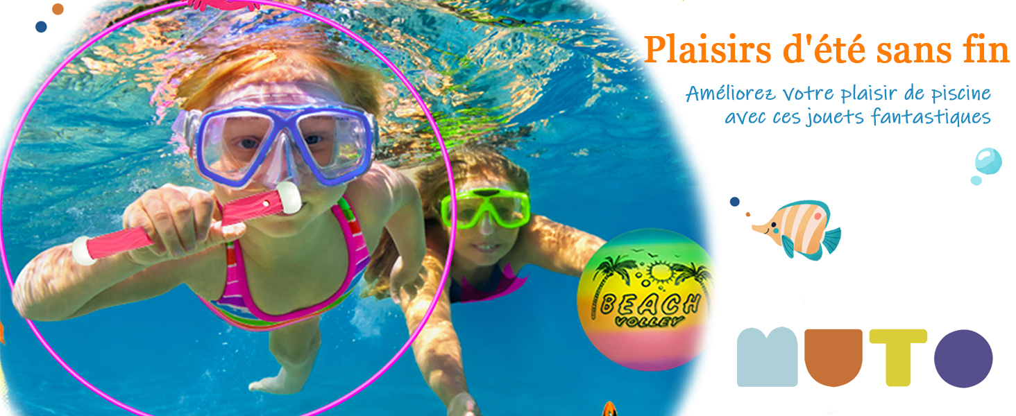 MutoToy® Jouets de Plongée, 27 PCS Jeux Piscine Enfant avec Ballon de