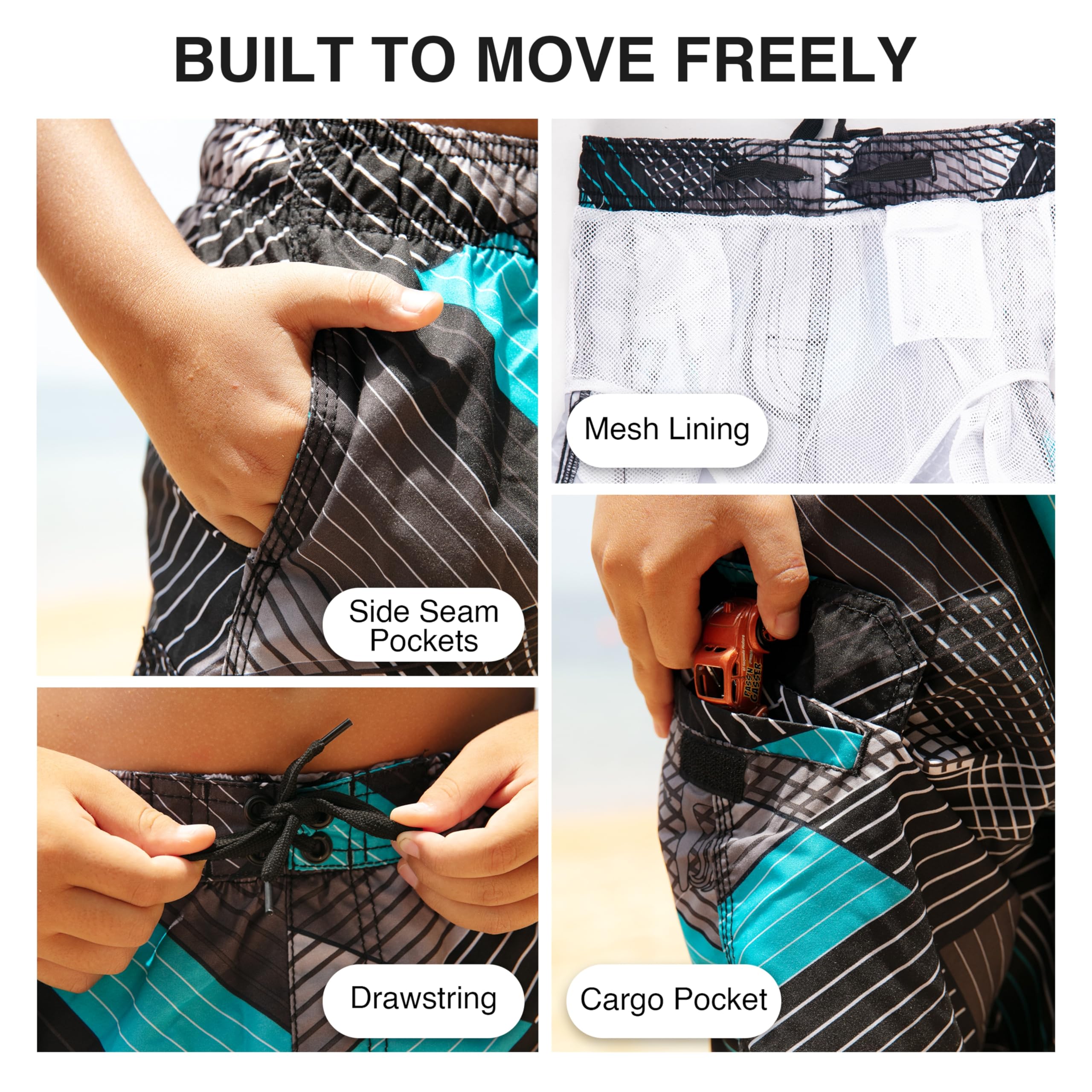 Kanu Surf Big Boys' Y.O.L.O. Swim Trunk