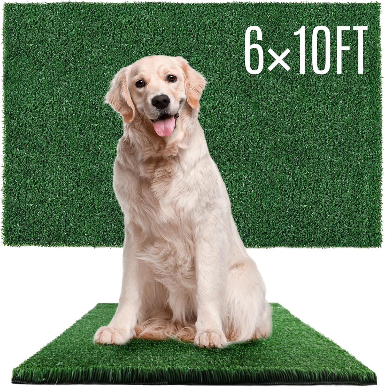SUNTURF Dog Grass Pads 6 x 10 FT Artificial Grass Pee Pads for Dogs Potty Fake Grass Rug Turf Mat for Dogs Training Indoor Outdoor Garden Lawn Artificial Grass Rug