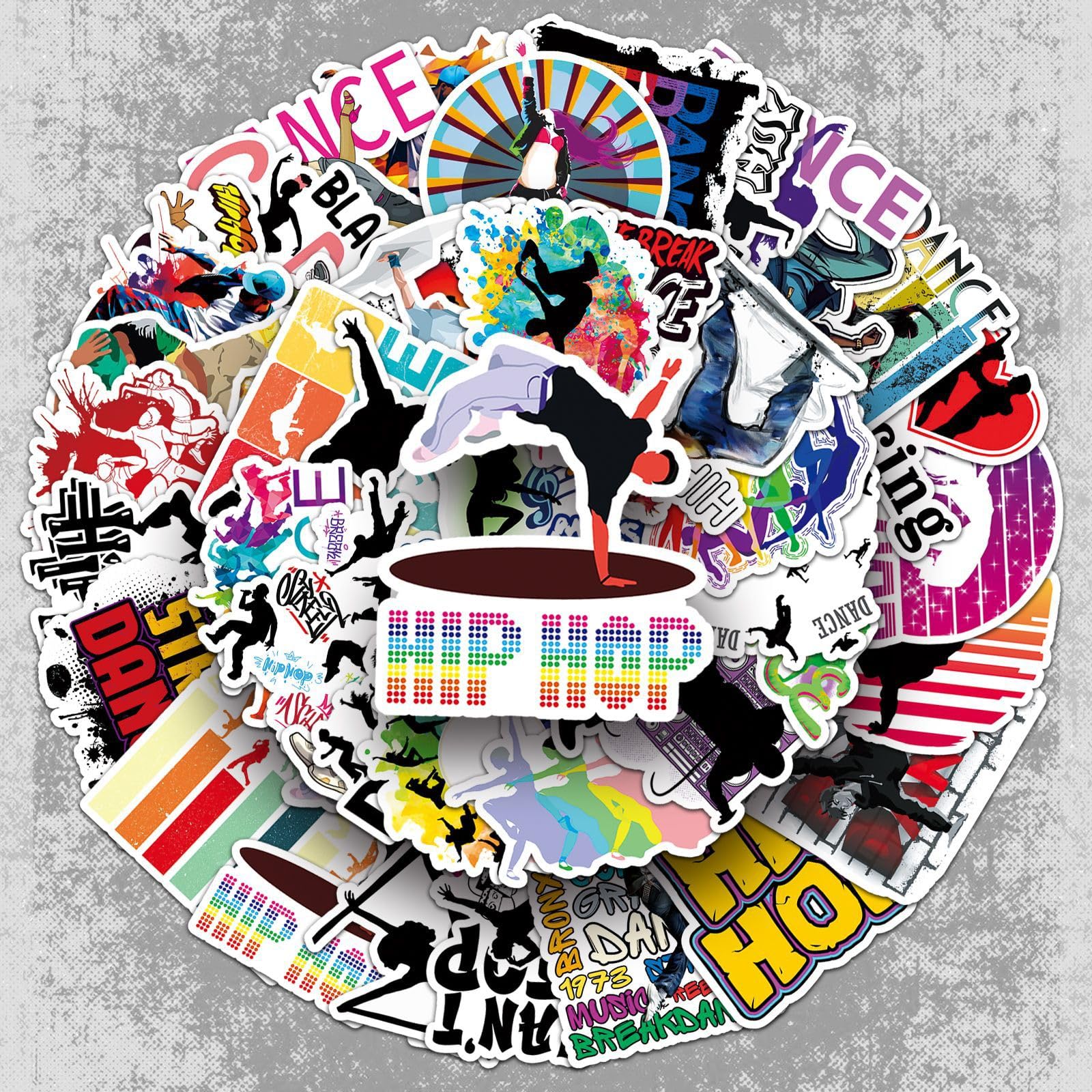 50 Pcs Dance Vinyl Stickers,Motivational Dance Graffiti Stickers,Vinyl Waterproof Sticker for Kids Teens Girls,for Phone Laptop Bottles Skateboard Computer Phone Luggage Guitar Gifts Sticker - Image 4