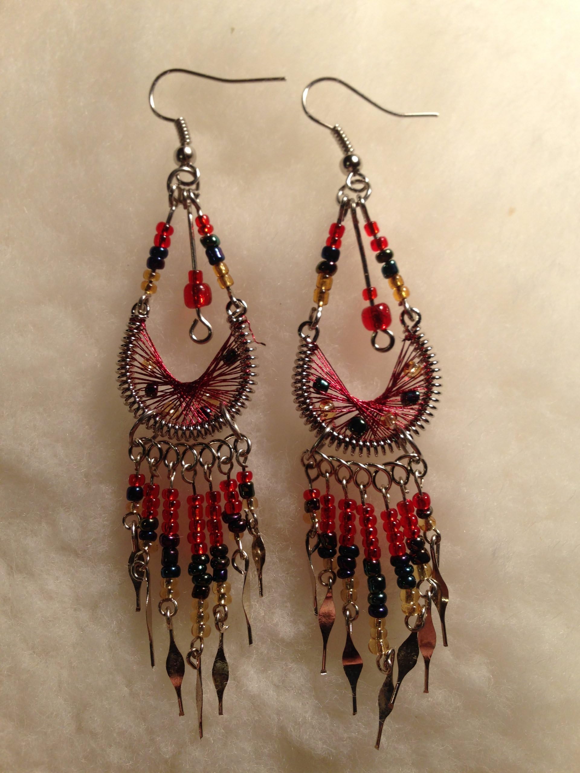 Handmade Thread Bell Shaped Earrings