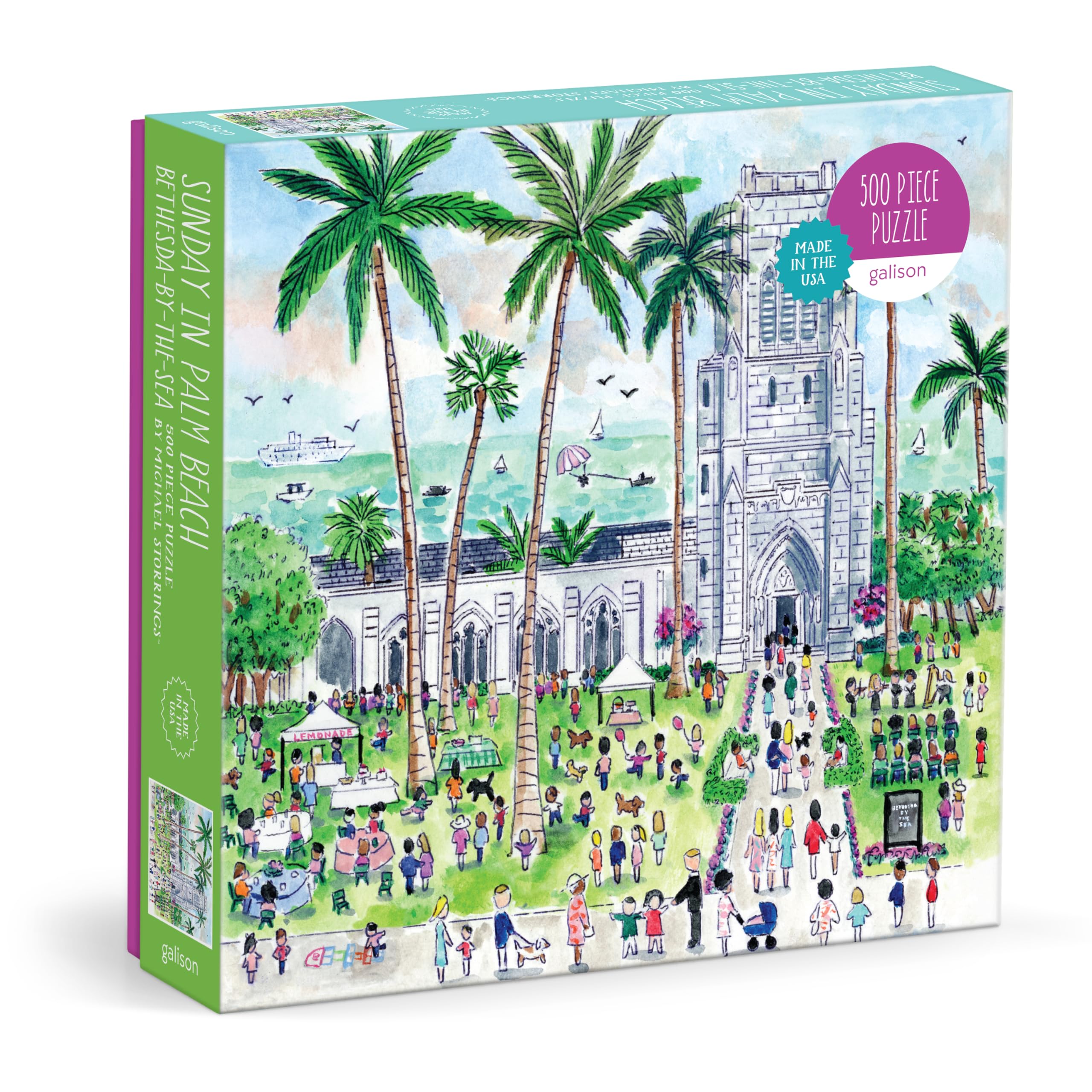 Amazon.com: Galison Sunday Palm Beach – 500 Piece Michael