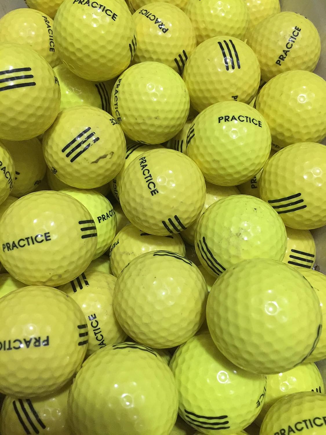 100 Range Yellow Mix - Practice Grade (Shag) - Recycled (Used) Golf Balls