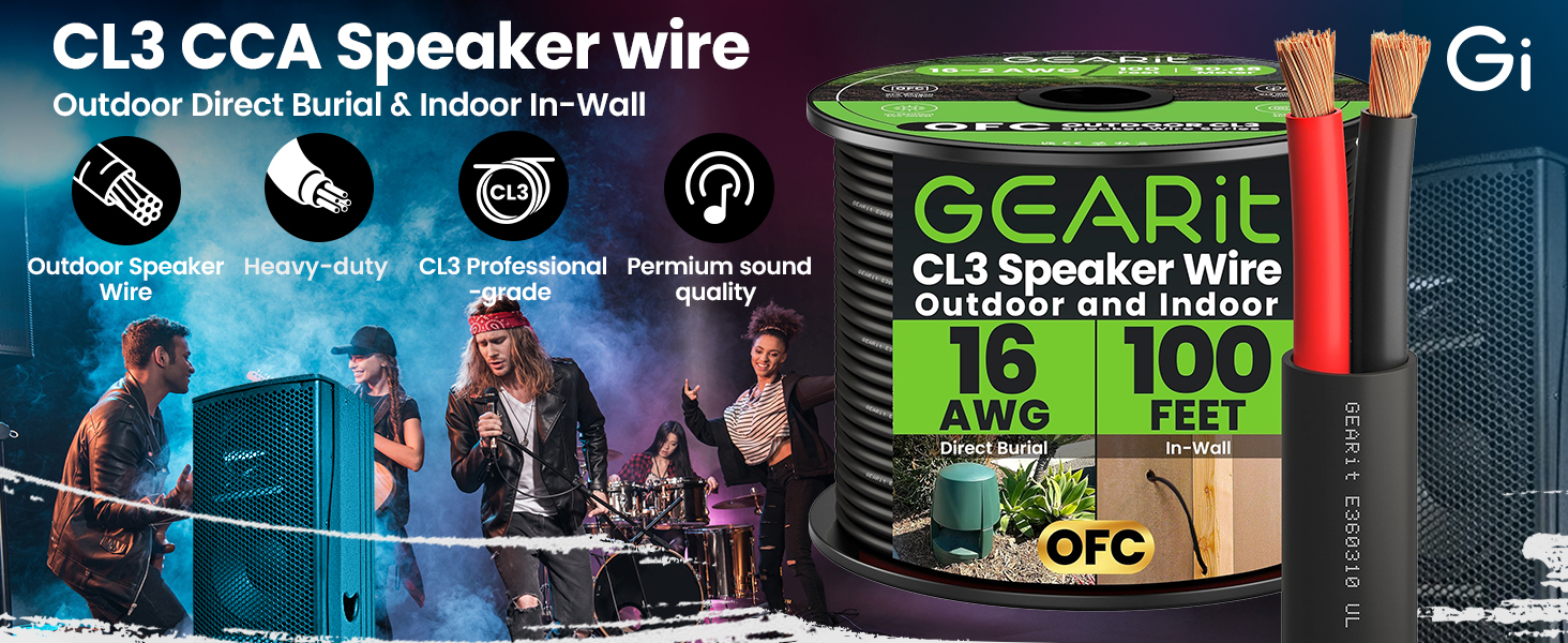 Genie's Poems 14/4 Speaker Wire (250 Feet) 14AWG Gauge