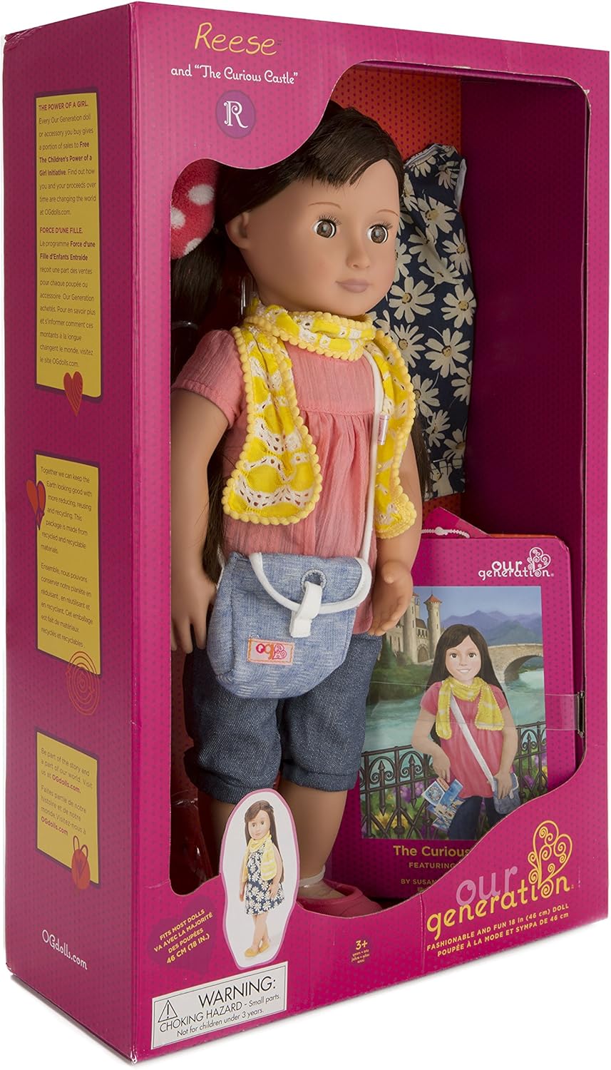 Uр Tо 50% оƒƒ Our Generation Doll by Battat- Reese and The Curious Castle Deluxe 18 Posable Travelling Fashion Doll- For Ages 3 & Up