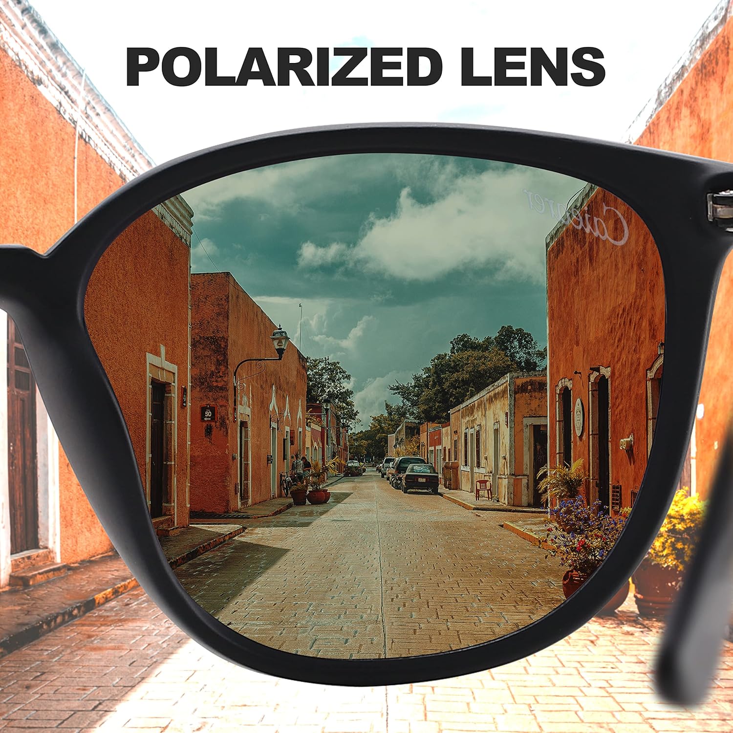 Polarized Classic Round Style Sunglasses TR90 Frame Plastic Lenses For Men Women 100% UV400 Protection - Image 8