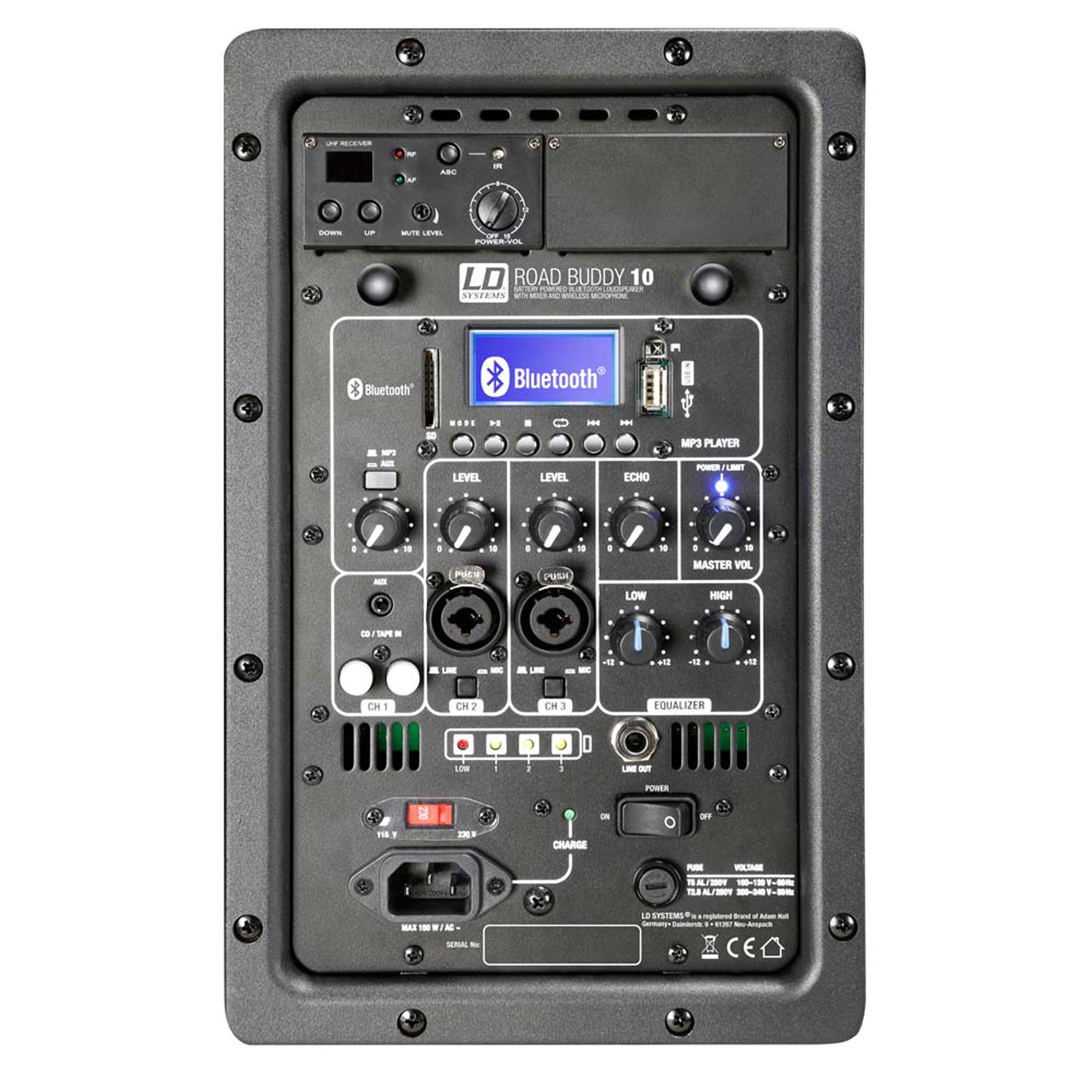 LD Systems ROADBUDDY 10 - Enceinte active Bluetooth sur accus avec mixeur et micro HF