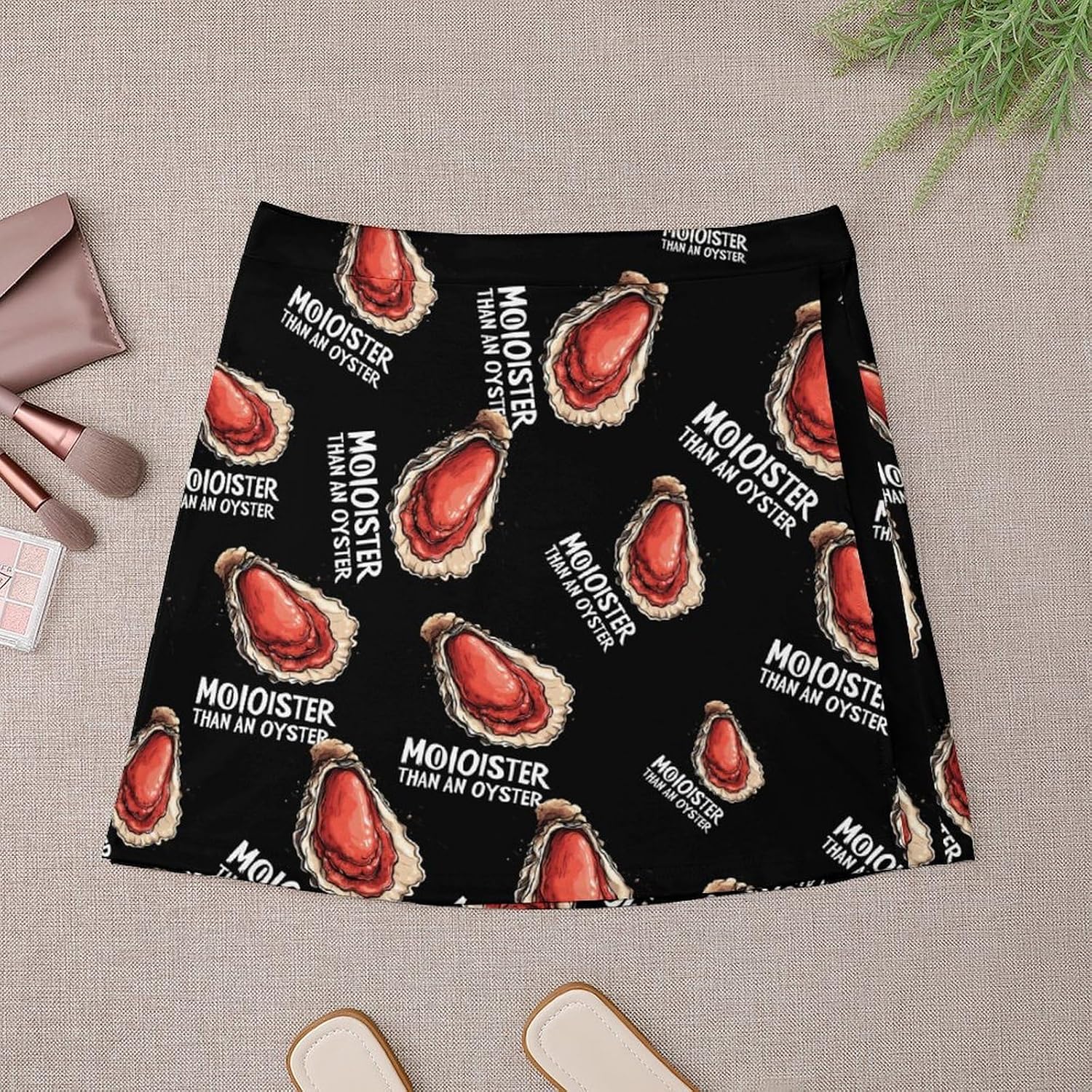 Moister Than An Oyster Shellfish Skorts for Women Mini A-line Skirt Casual Tennis Golf Short Skirts