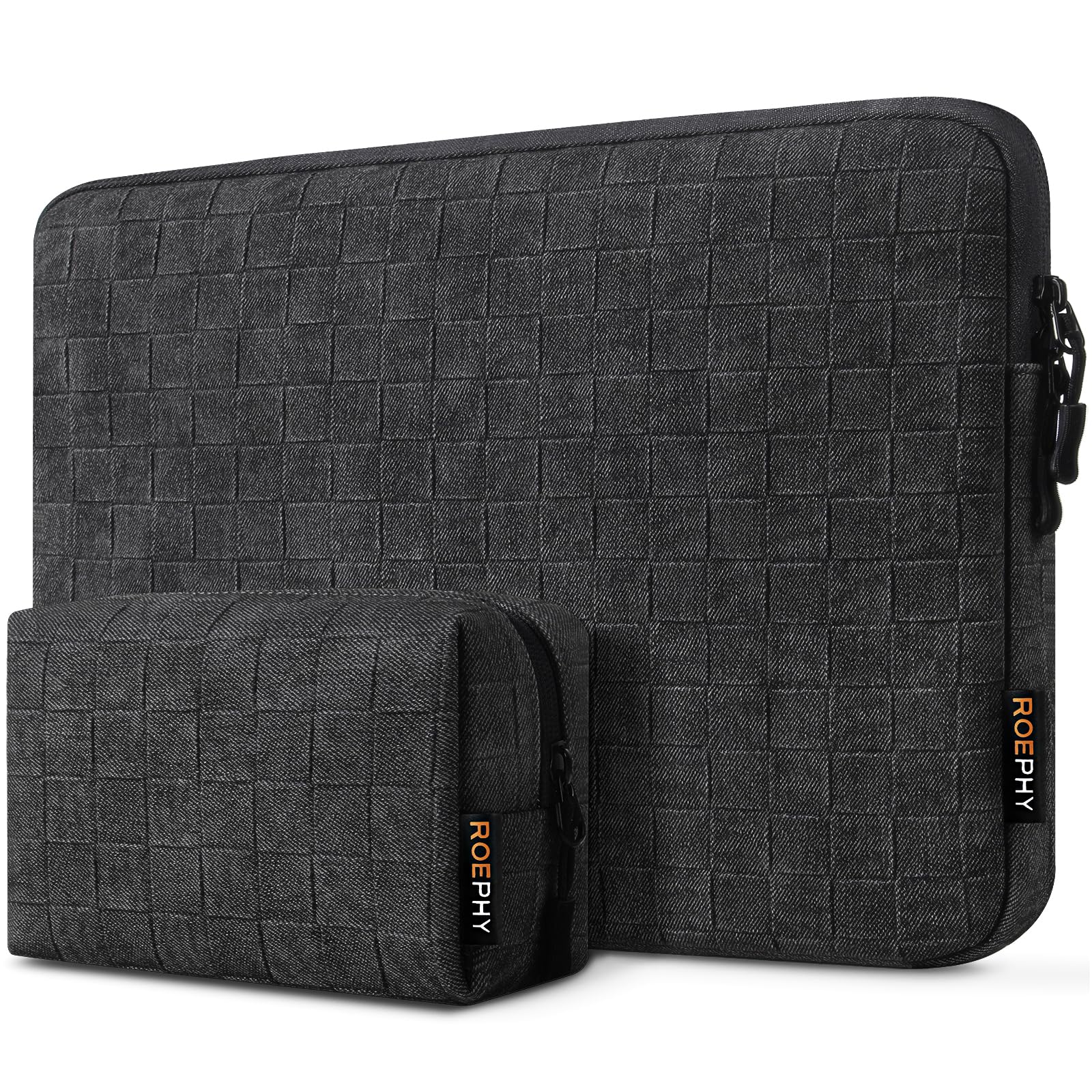 ROEPHY Laptophülle 13 Zoll wasserdichte Laptoptasche mit Zub